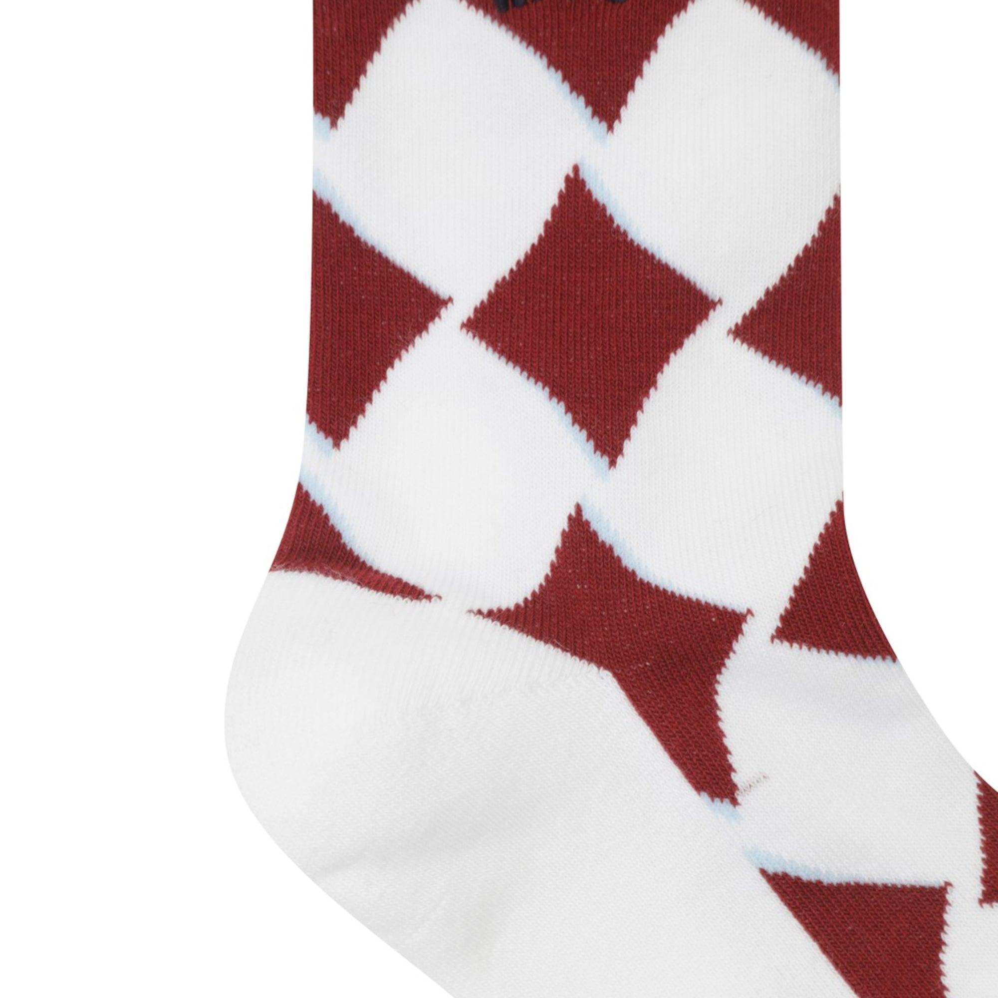 WOMEN アーガイルミドルソックス ホワイト