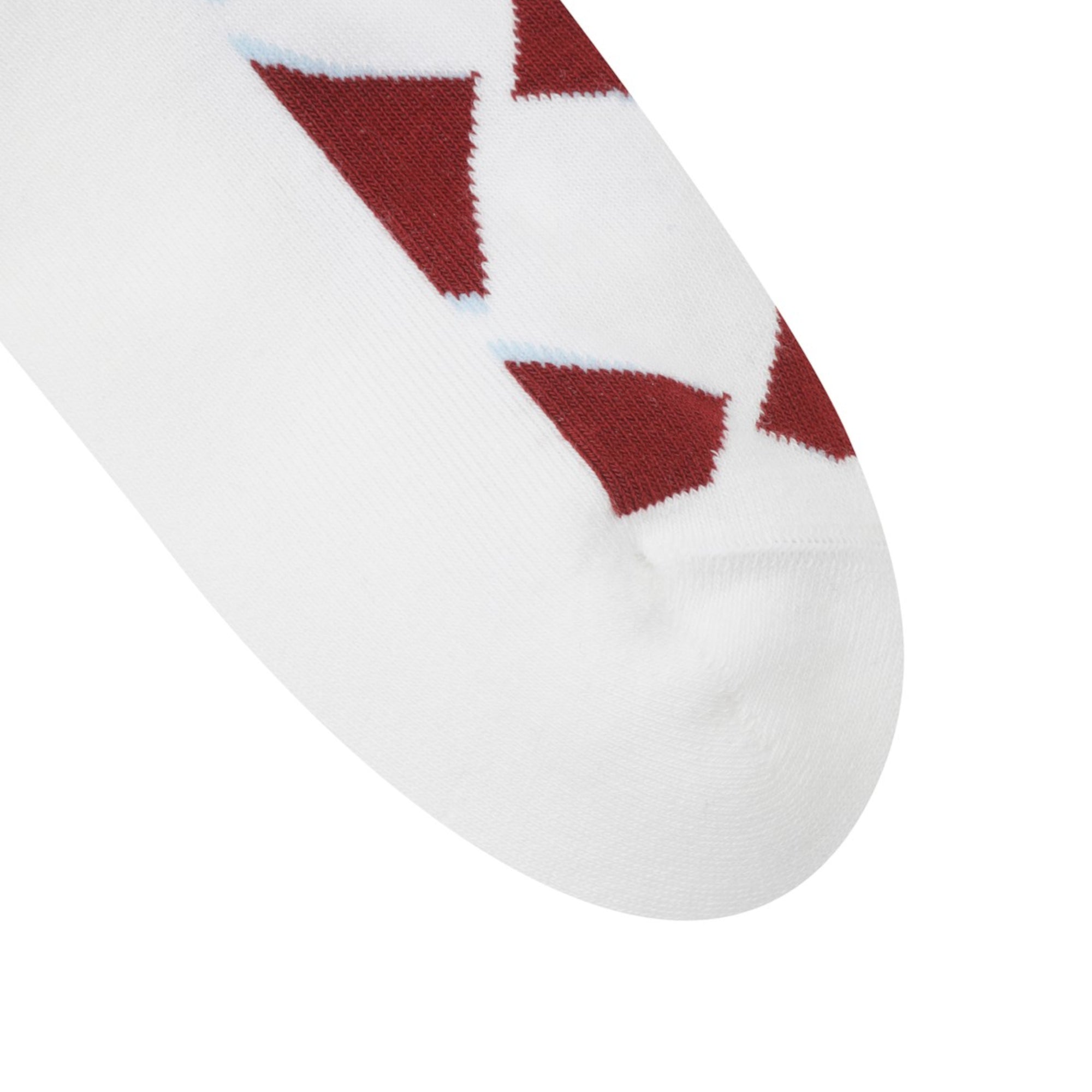 WOMEN アーガイルミドルソックス ホワイト