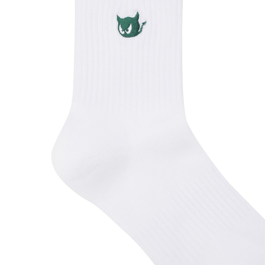 WOMEN ダブルカフ ミドルソックス グリーン