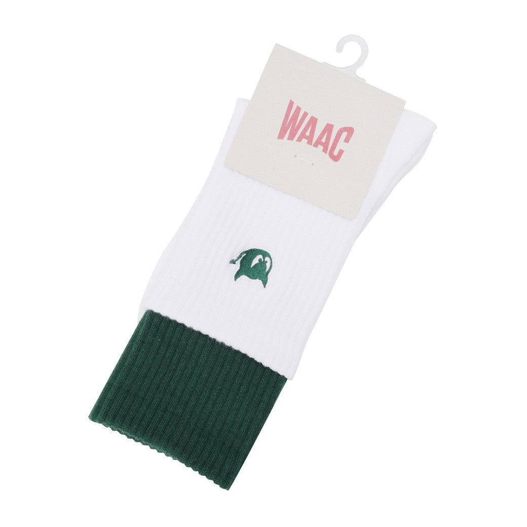 WOMEN ダブルカフ ミドルソックス グリーン