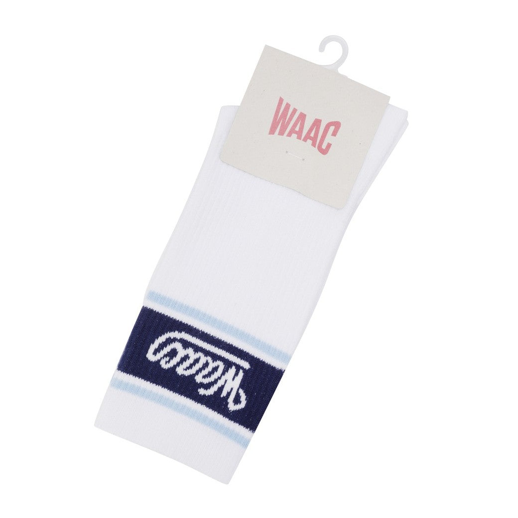 UNISEX カラーロゴ ミドルソックス ブルー