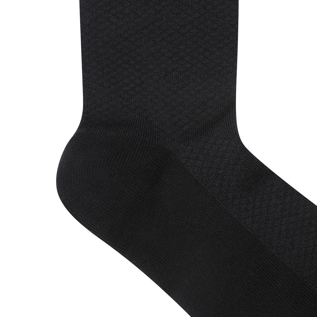 WOMEN ストライプ ハイソックス ブラック