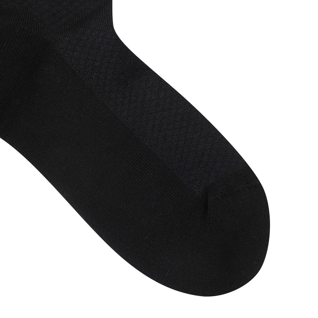 WOMEN ストライプ ハイソックス ブラック