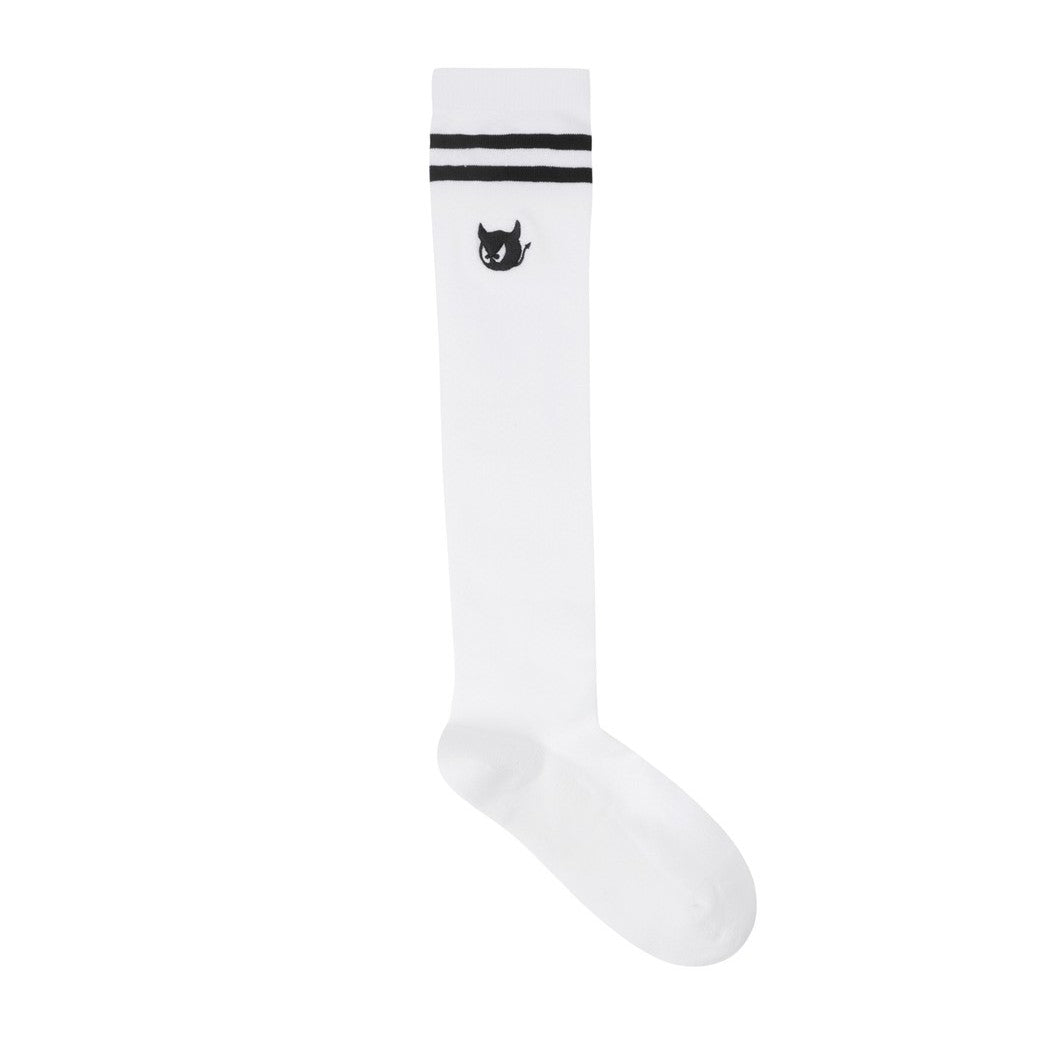 WOMEN ストライプ ハイソックス ホワイト