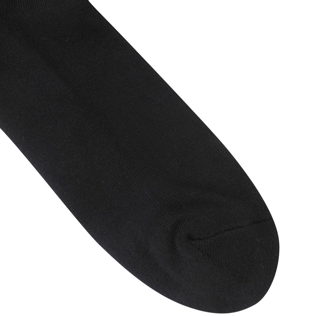 MEN ストライプ ミドルソックス ブラック