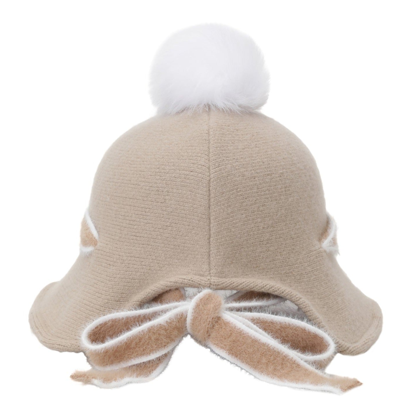 WOMENS 飾り付きニットバケットハット ベージュ/072334833