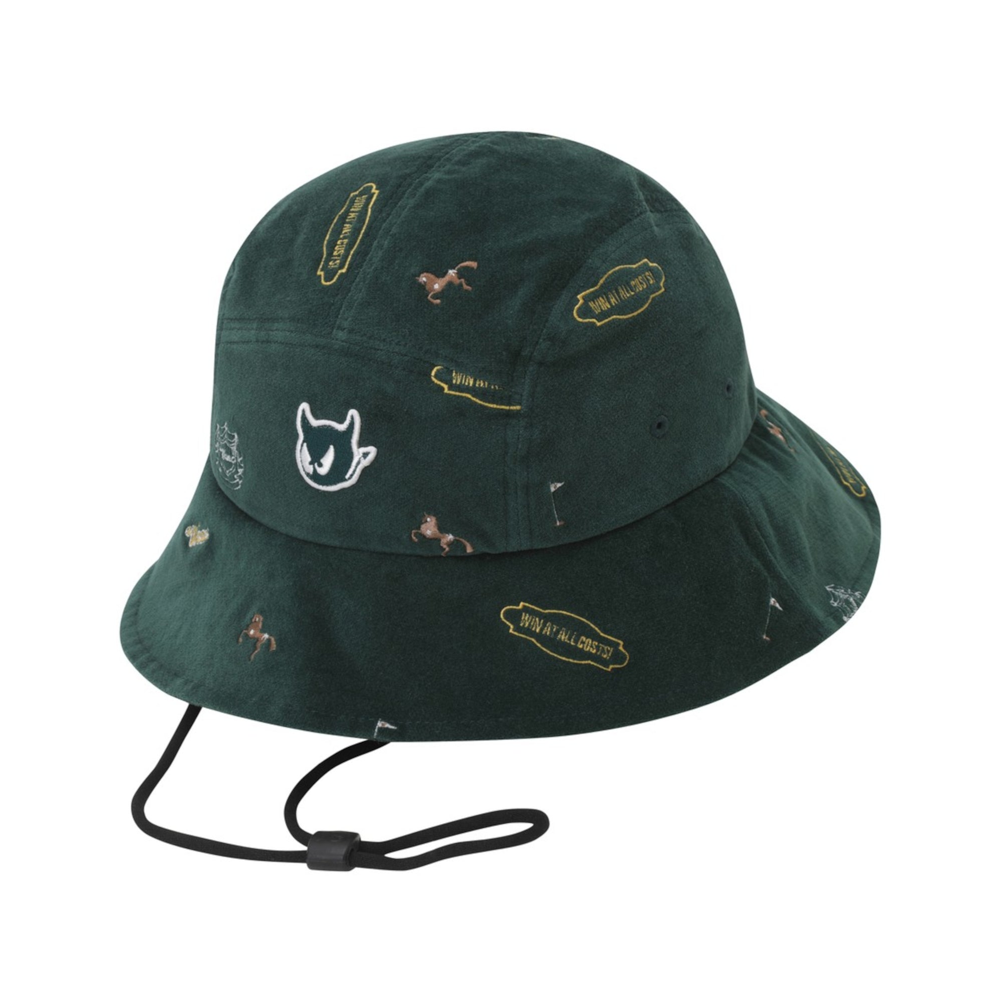 UNISEX エンブロイダリーバケットハット ダークグリーン/072344836