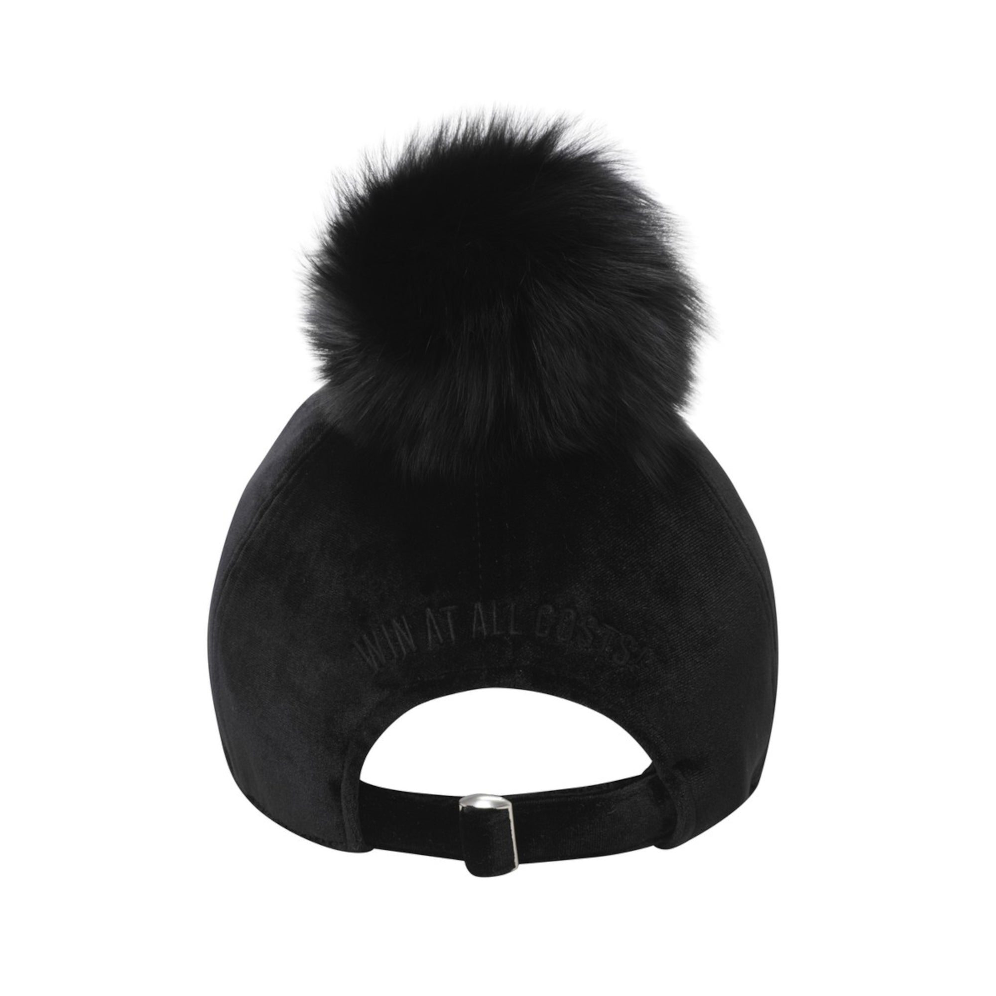 WOMENS ベロアポンポンキャップ ブラック/072344837