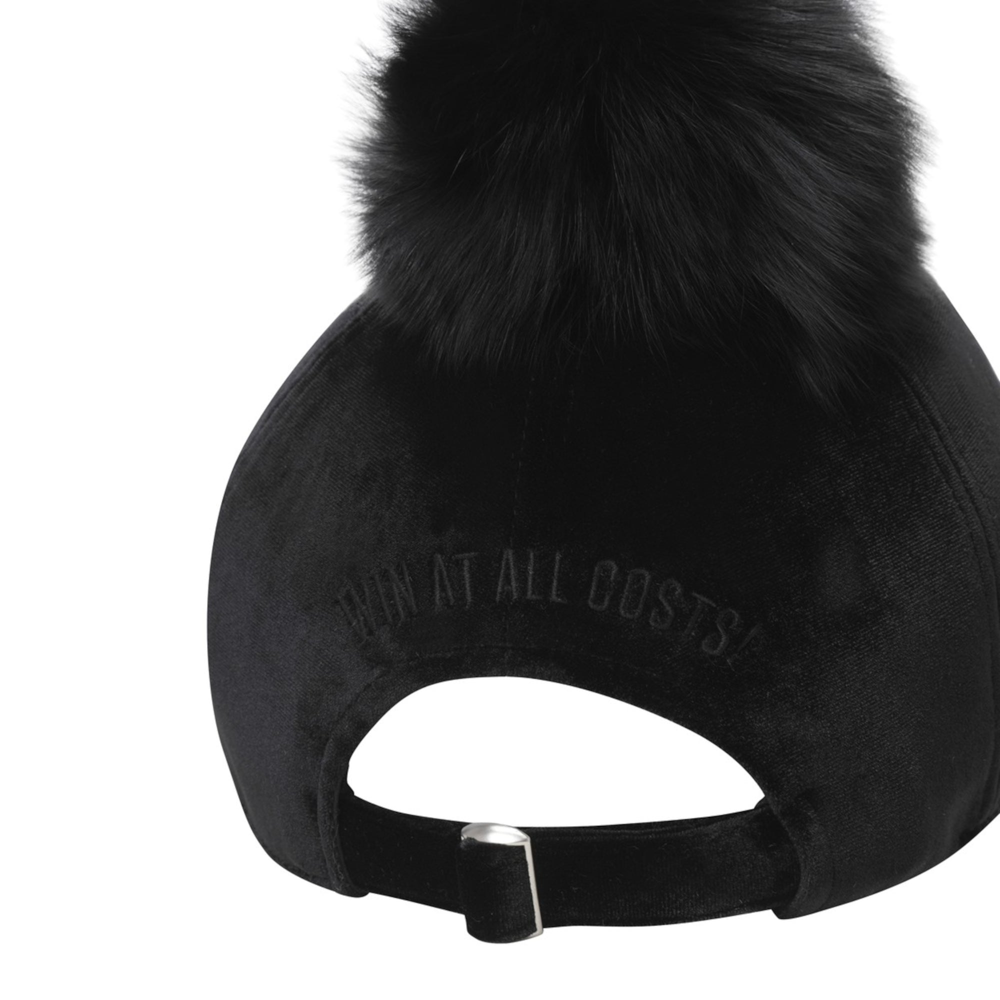 WOMENS ベロアポンポンキャップ ブラック/072344837