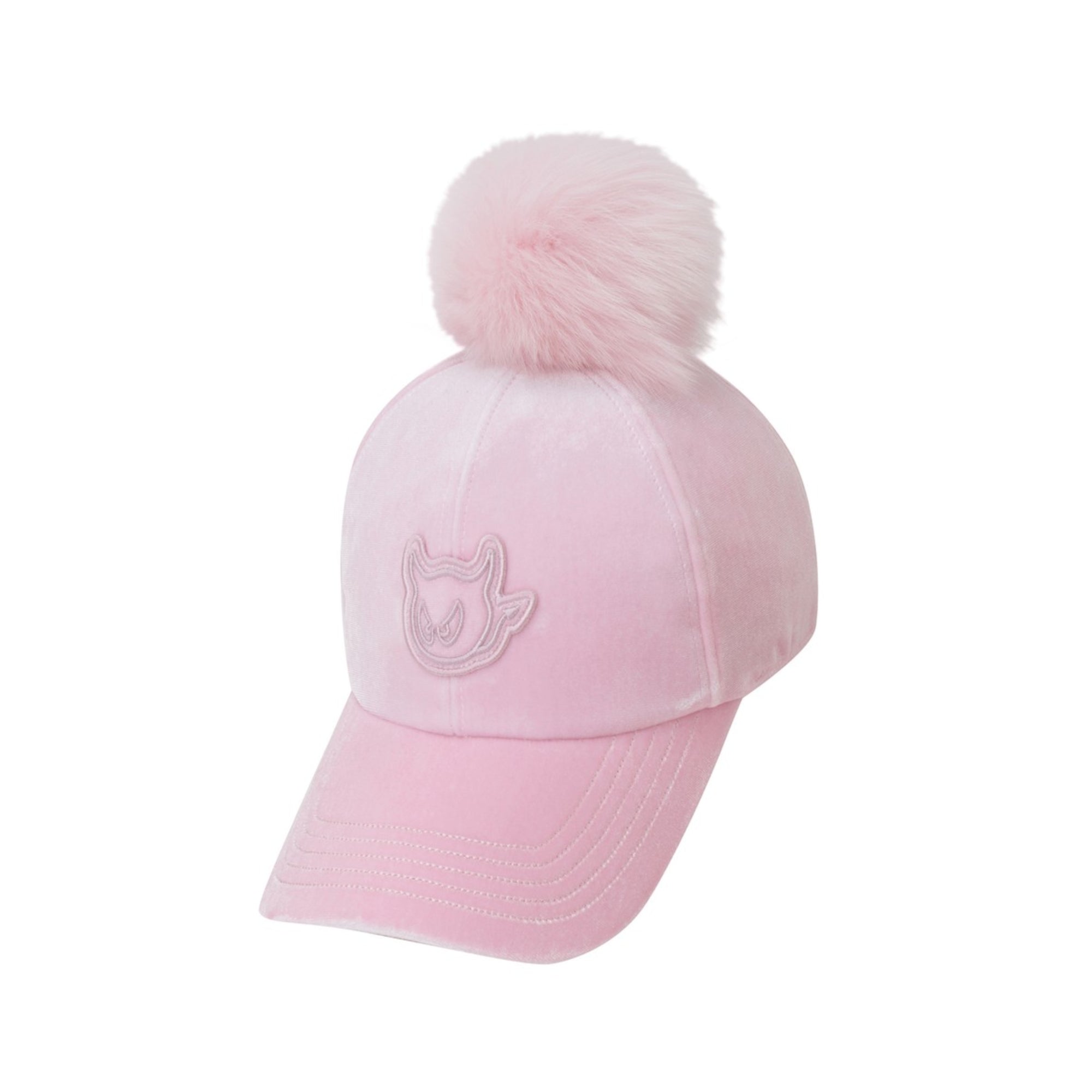 WOMENS ベロアポンポンキャップ ピンク/072344837
