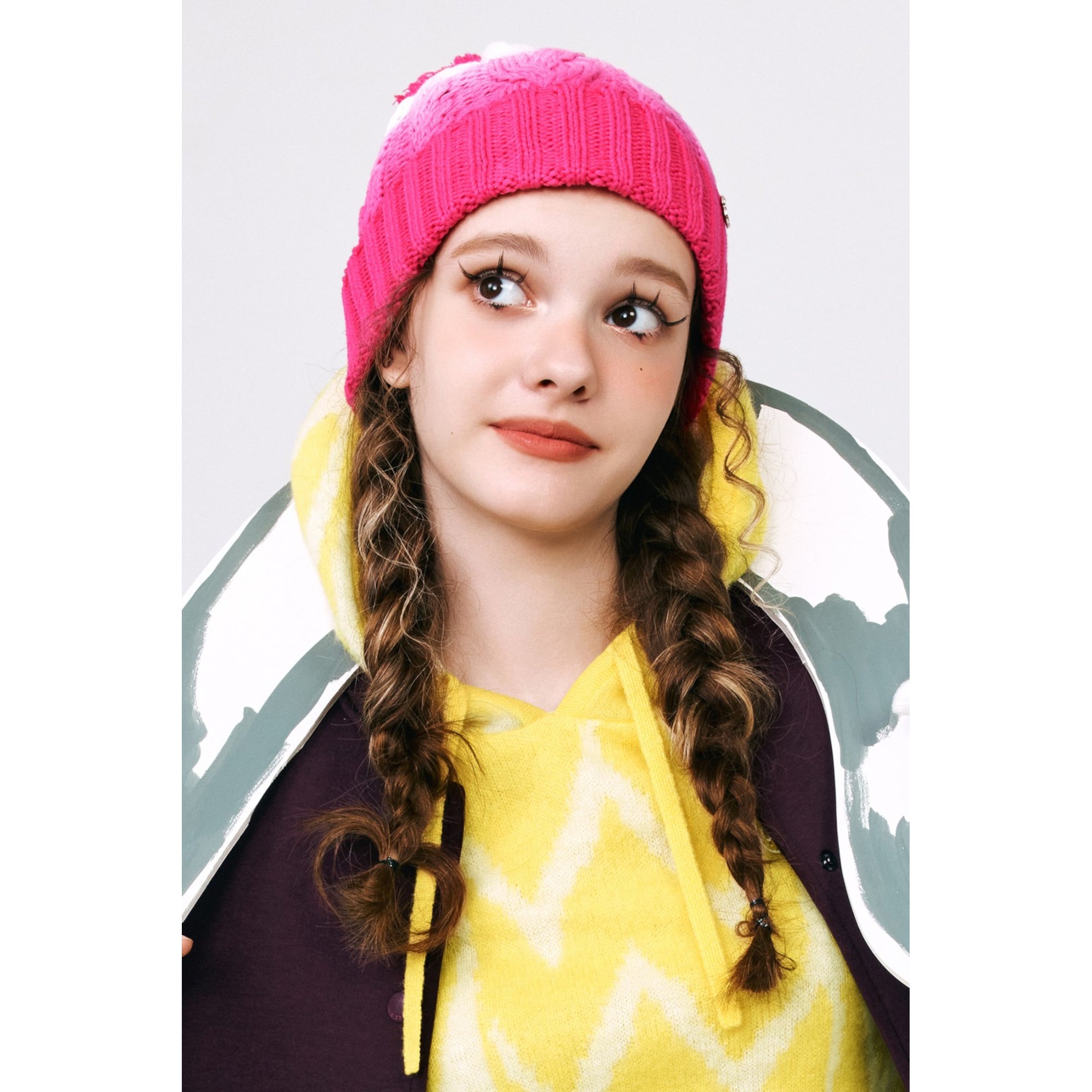 WOMENS ポンポンビーニー ピンク/072344844