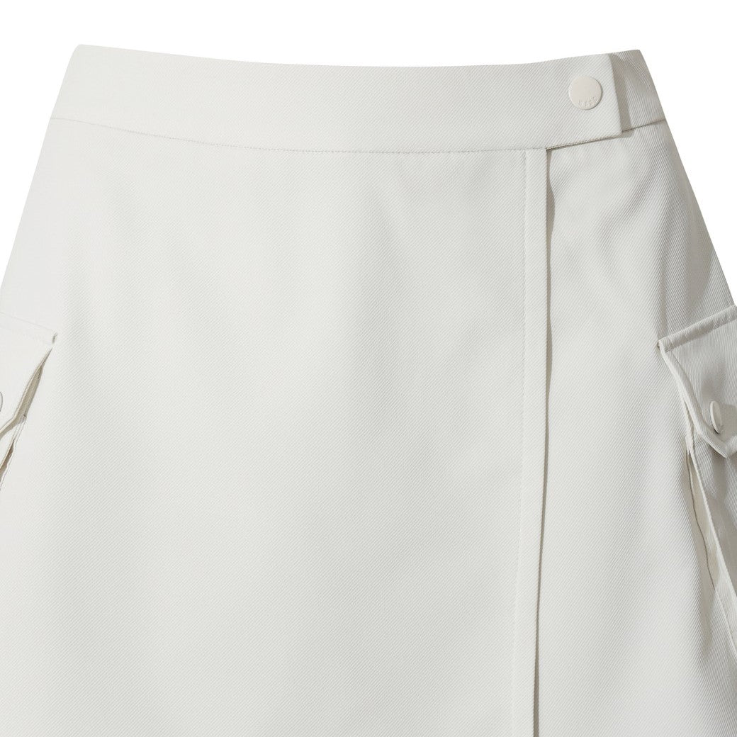 WOMEN カーゴラップショートパンツ アイボリー