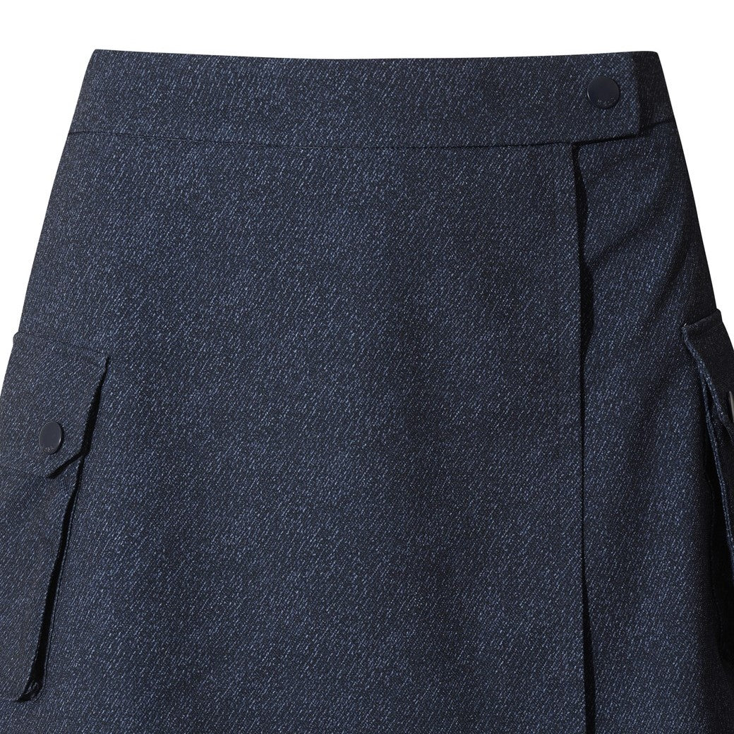 WOMEN カーゴラップショートパンツ インディゴ