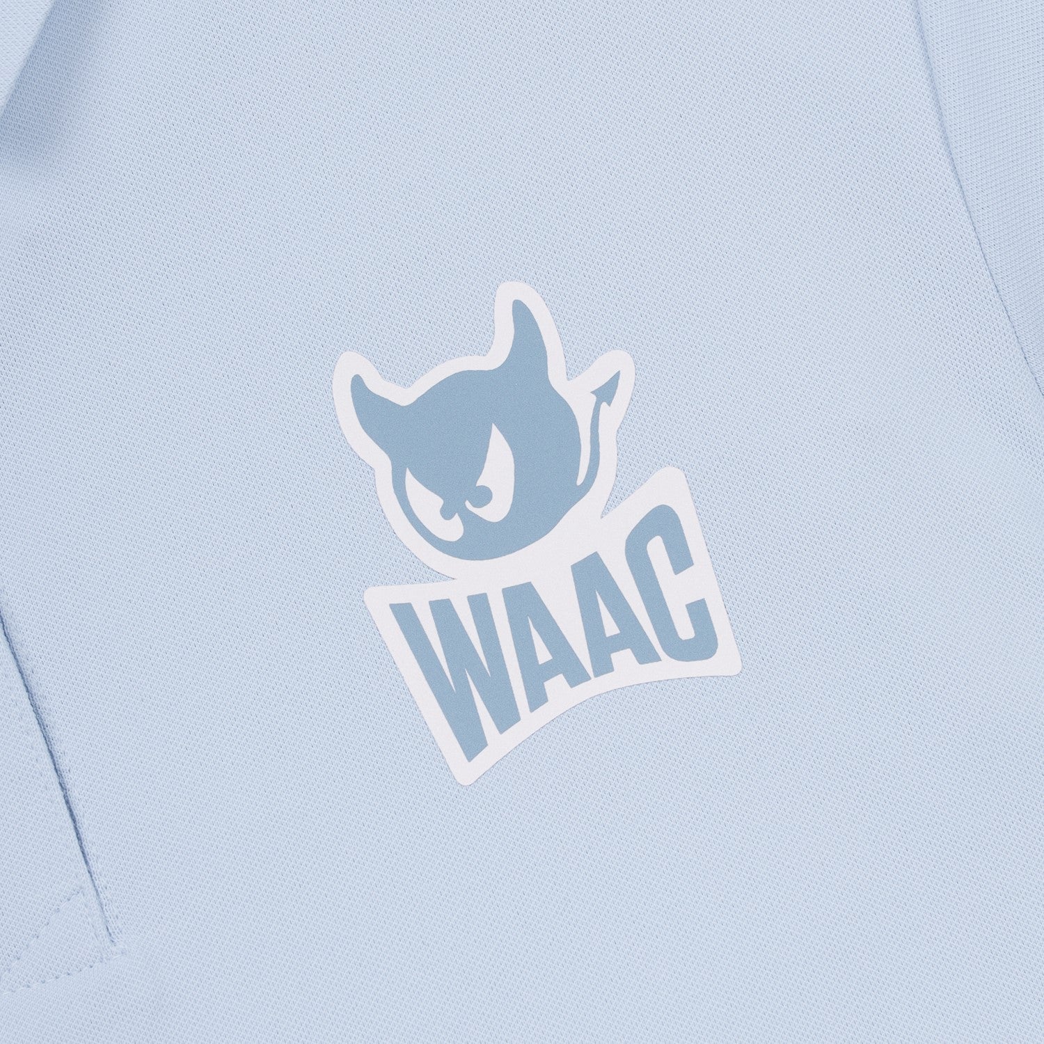 WOMEN ESSENTIALピケポロシャツ ライトブルー