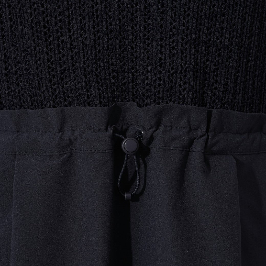 WOMEN メッシュニットワンピース ネイビー