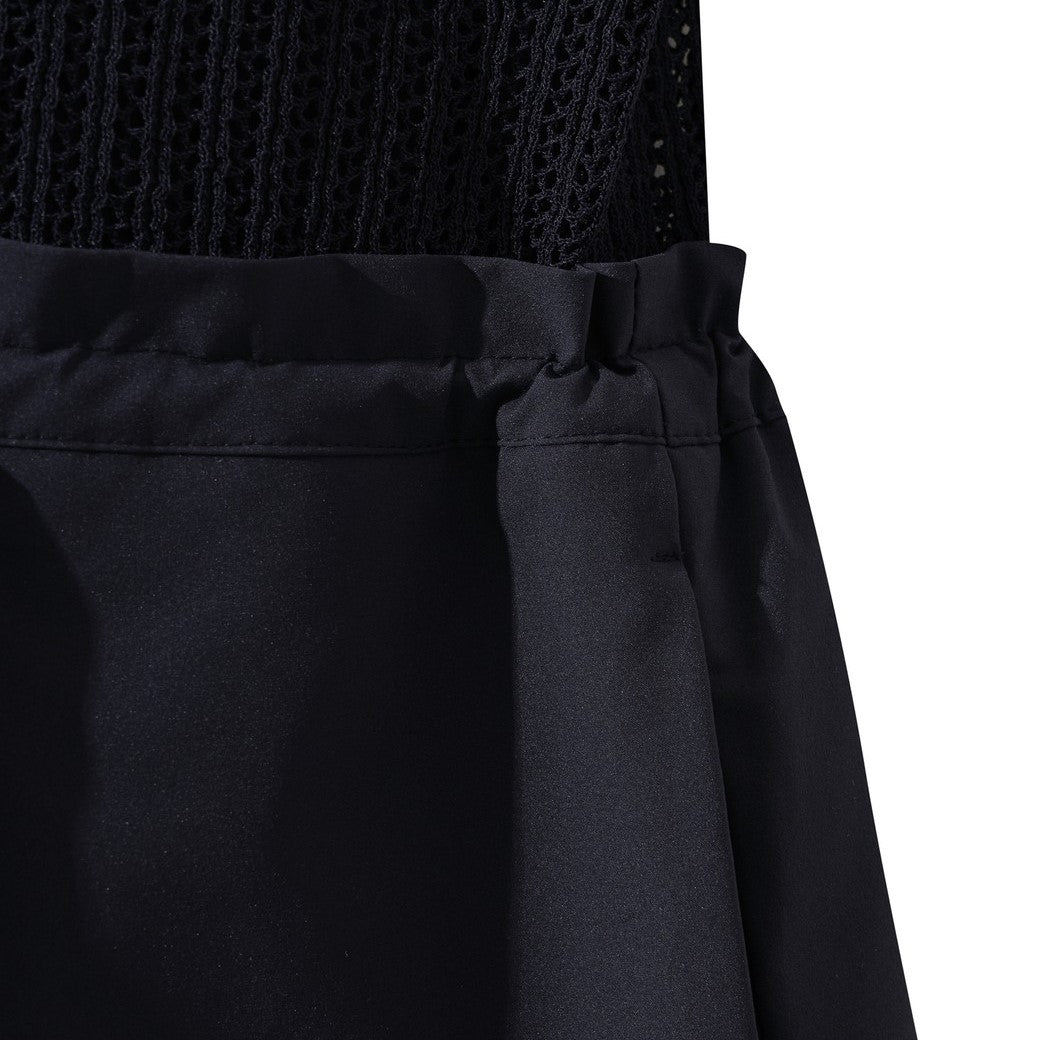 WOMEN メッシュニットワンピース ネイビー