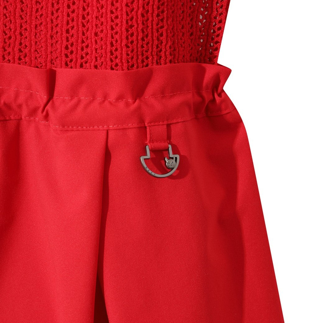 WOMEN メッシュニットワンピース レッド