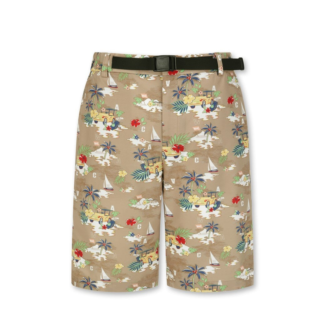 MEN リゾートパターンショーツ ベージュ