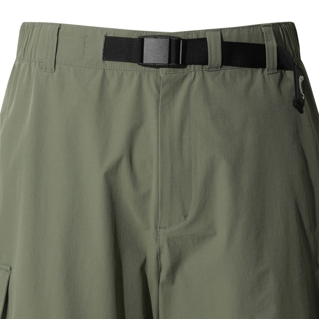 MEN ベルト付き カーゴショートパンツ カーキ