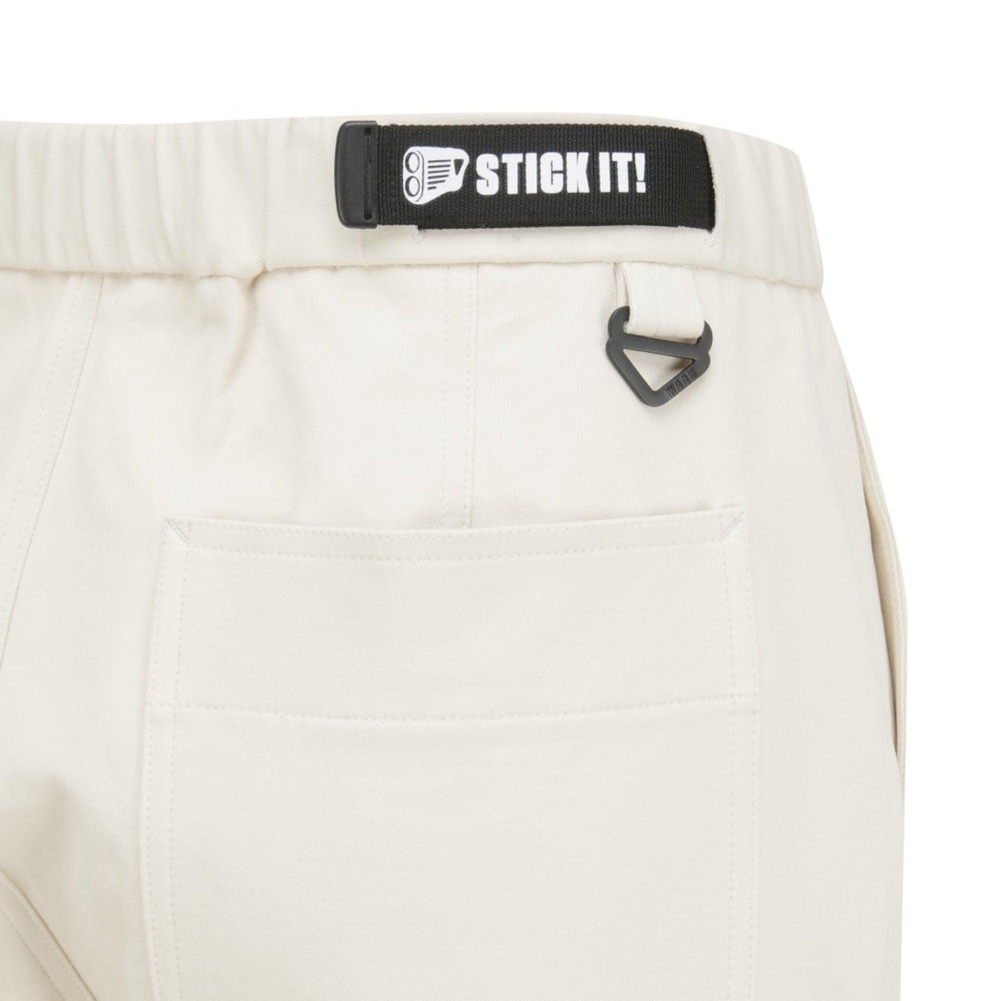 MEN ルーズテーパードベルテッドパンツ ホワイト