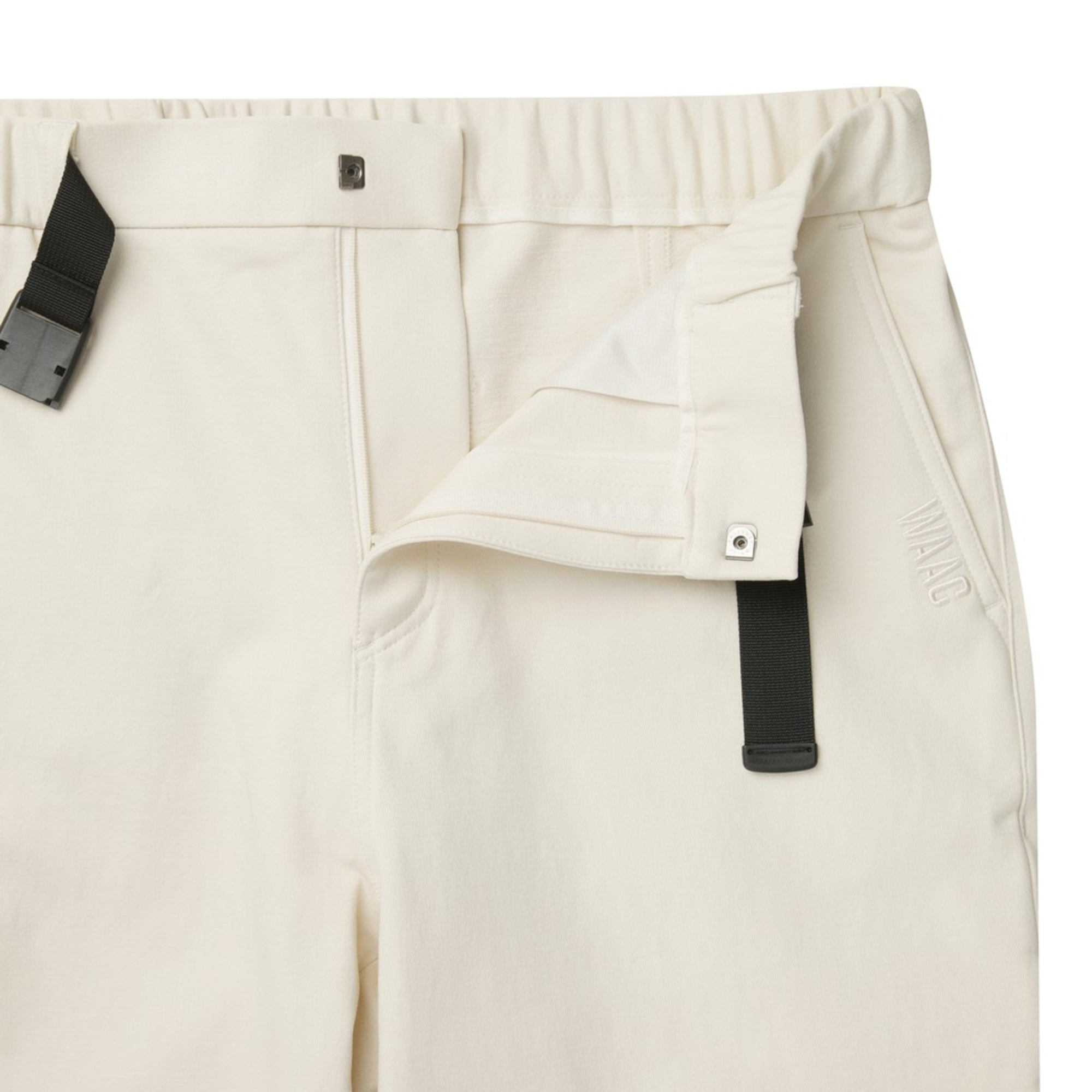 MENS ルーズテーパードベルテッドパンツ ホワイト/072344410