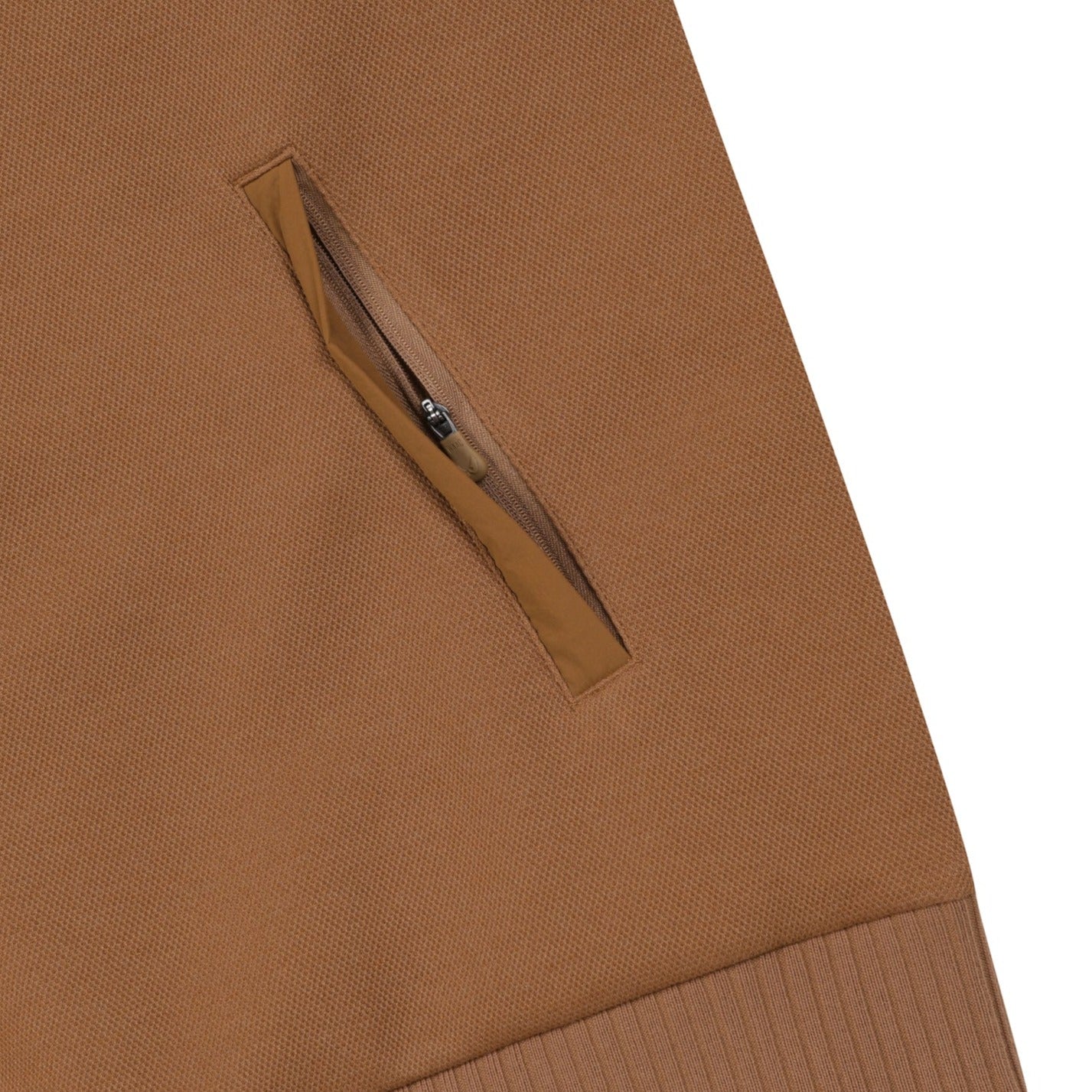 MENS ハイブリッド ハーフジッププルオーバー キャメル/072334000