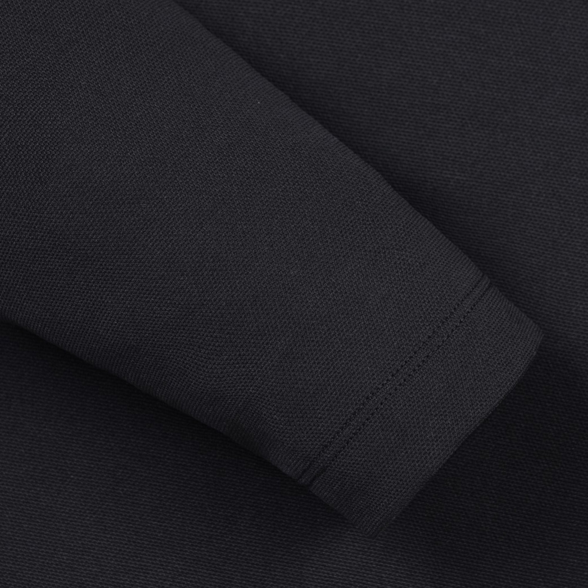 MENS リブカラーポロシャツ ブラック/072344001