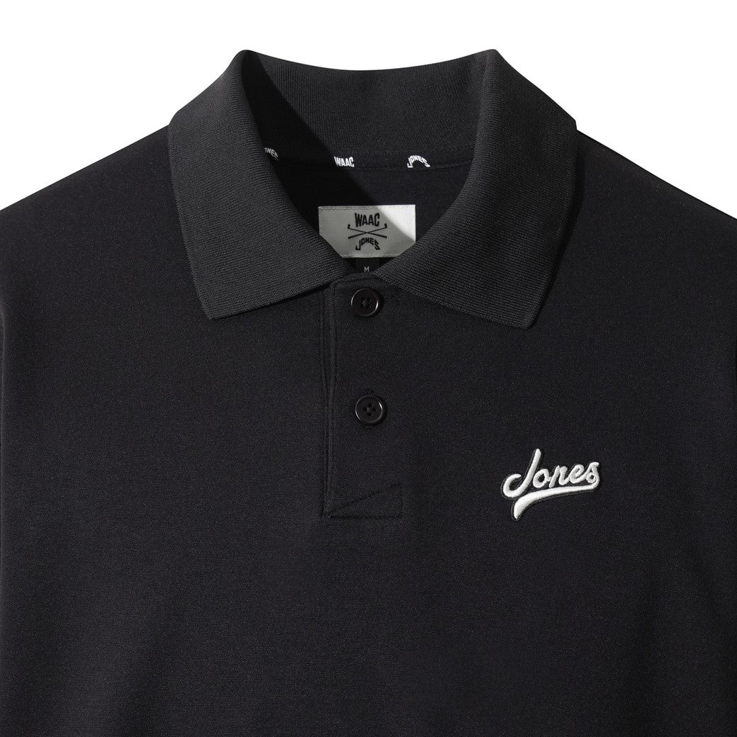 【WAAC X JONES】MEN スウェットポロシャツ ブラック