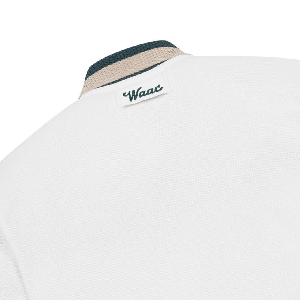 MEN WAACKYピケポロシャツ アイボリー