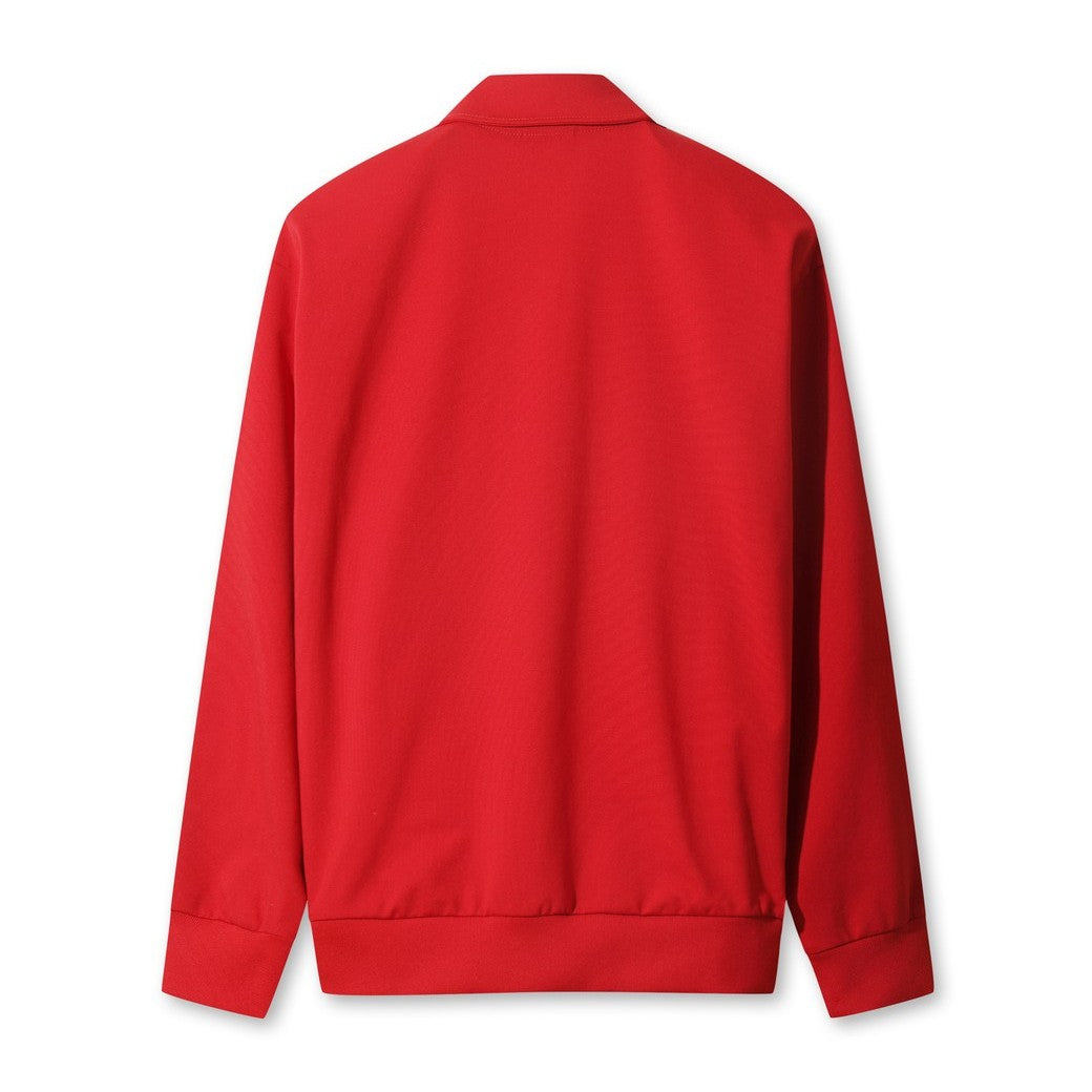 MEN ルーズフィット ポロスウェットシャツ レッド