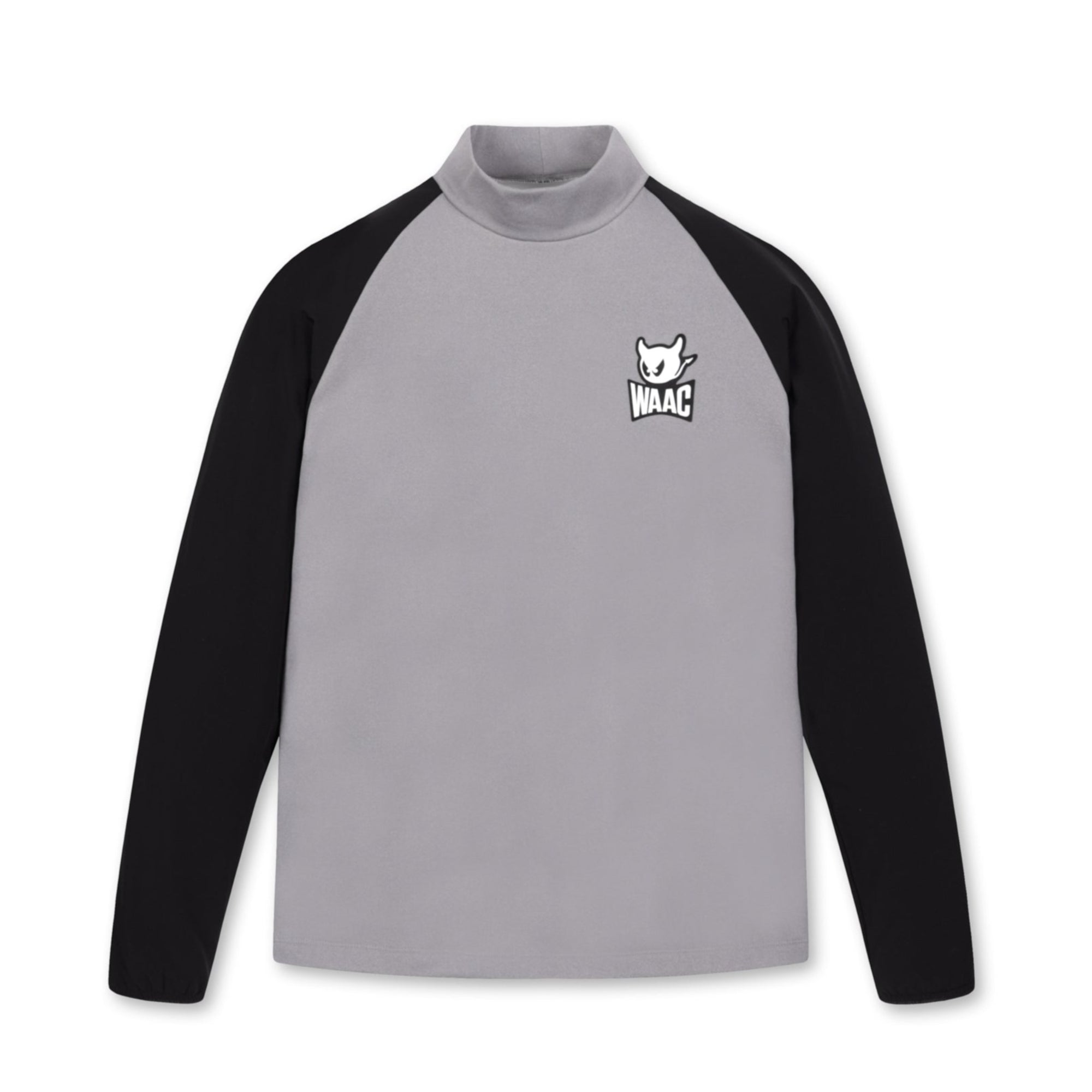 MEN 二重袖タートルネックトップス グレー