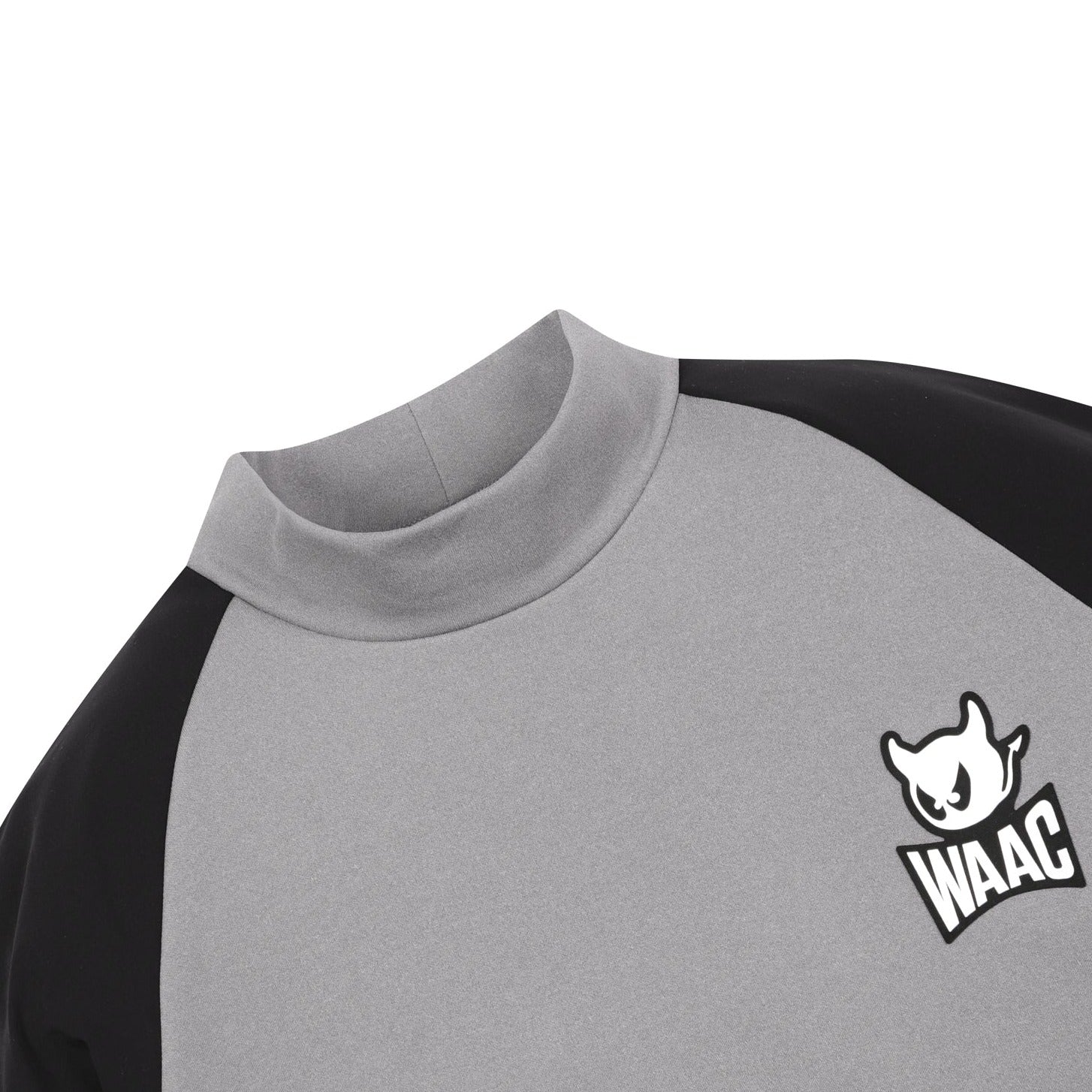 MEN 二重袖タートルネックトップス グレー