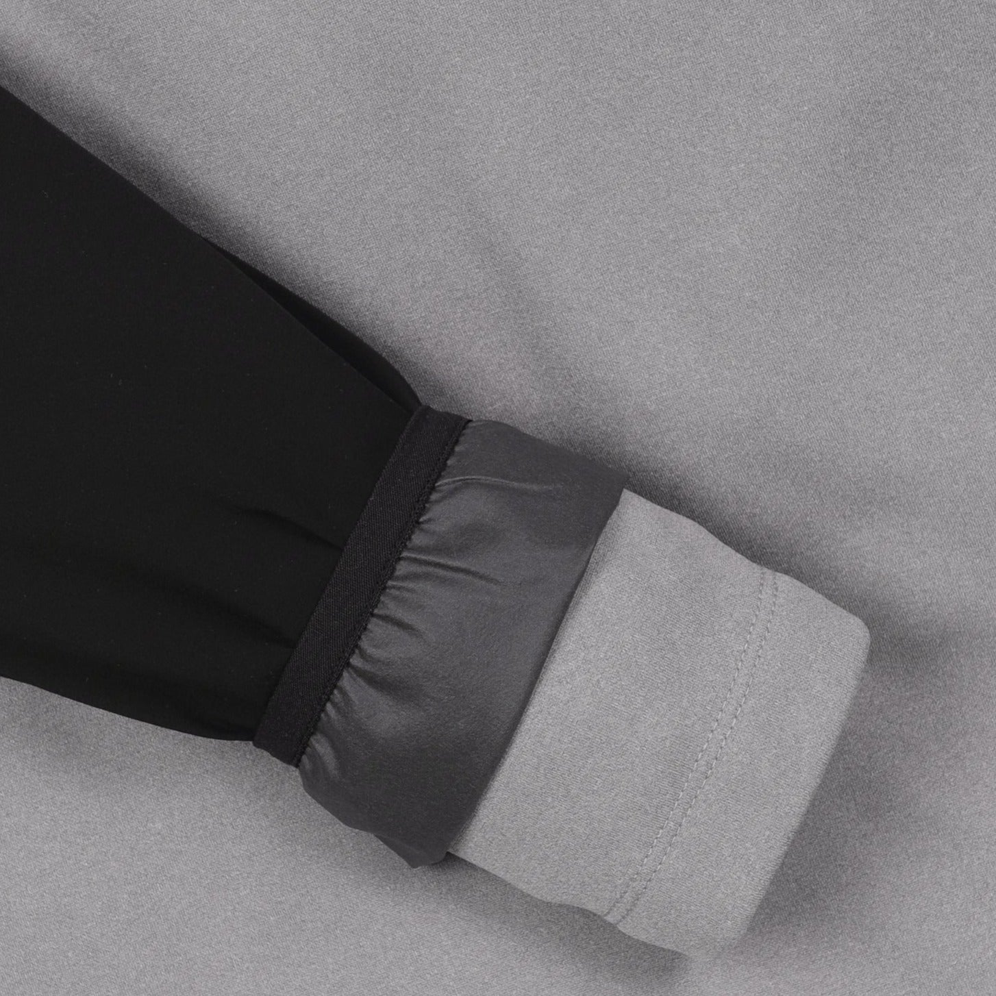 MEN 二重袖タートルネックトップス グレー