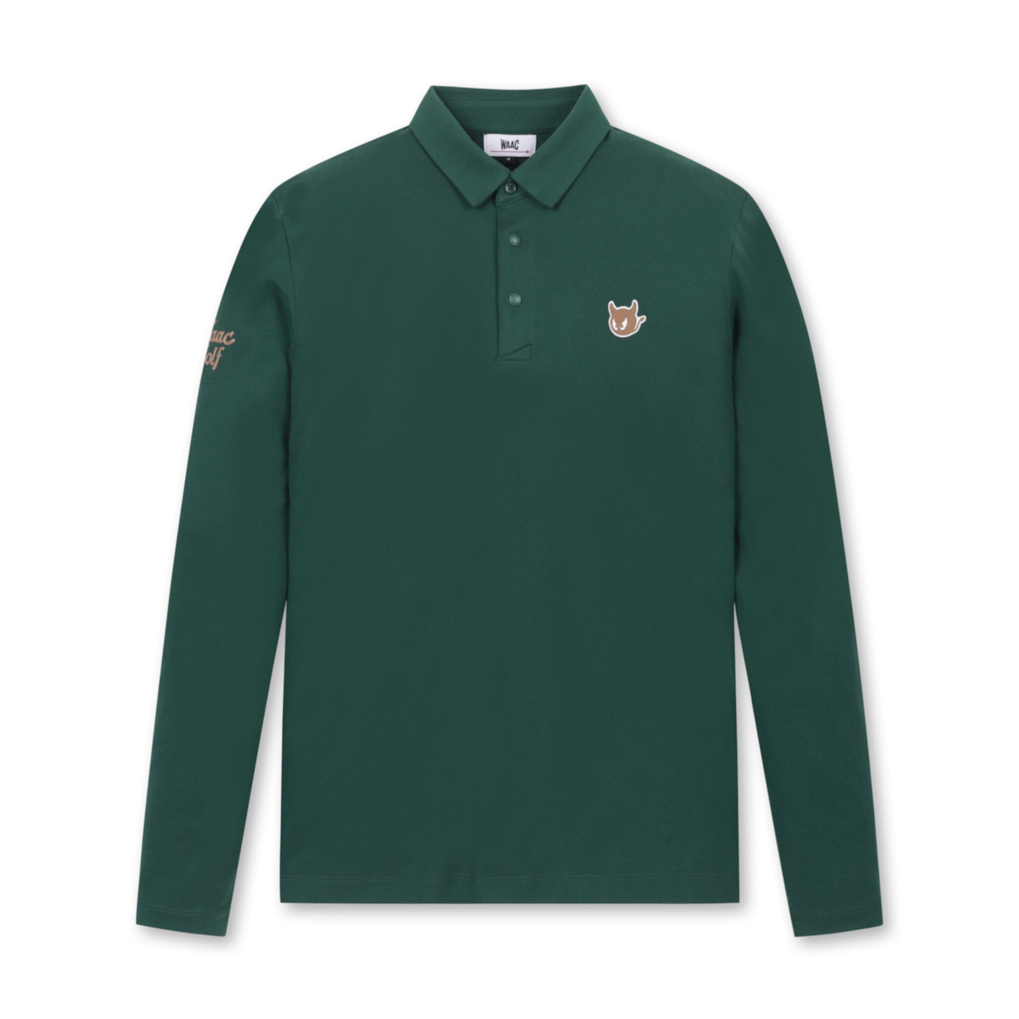 MENS ベーシック長袖ポロシャツ グリーン/072344010