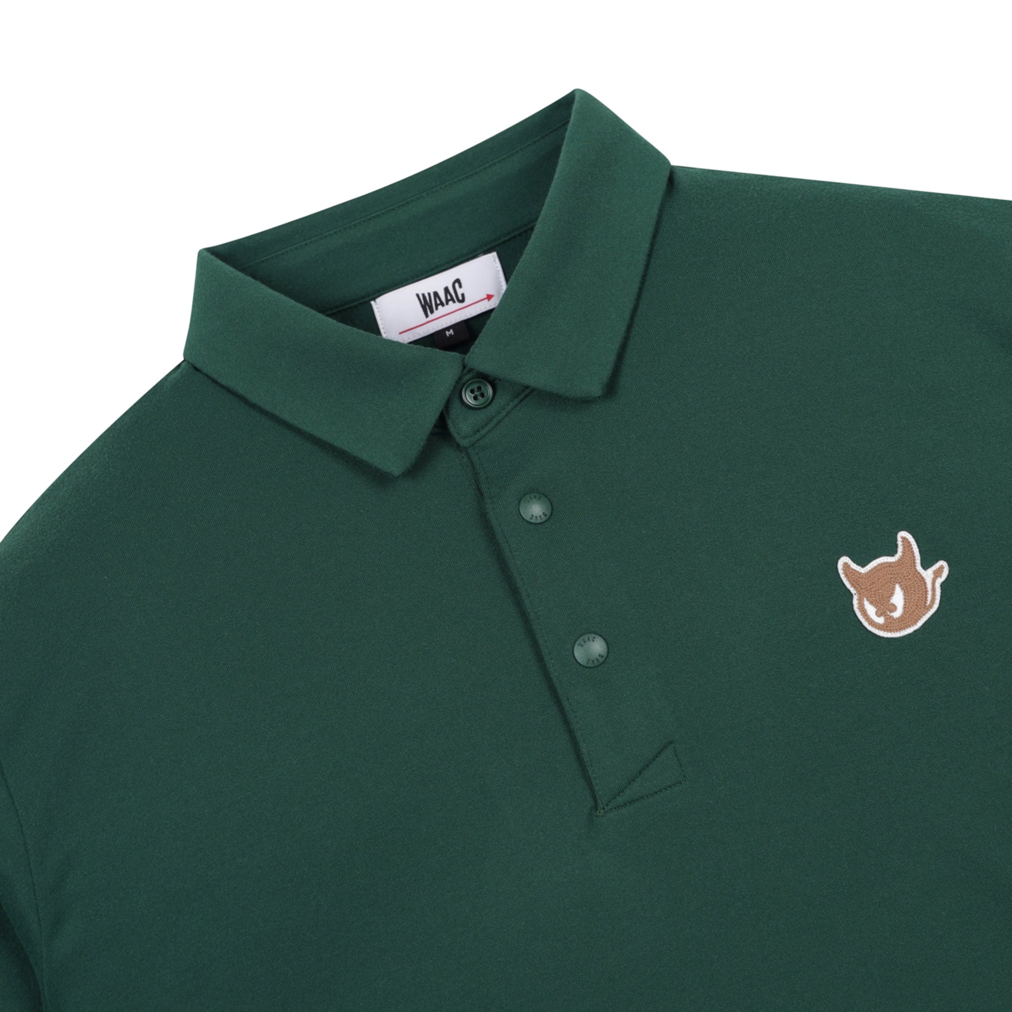 MENS ベーシック長袖ポロシャツ グリーン/072344010