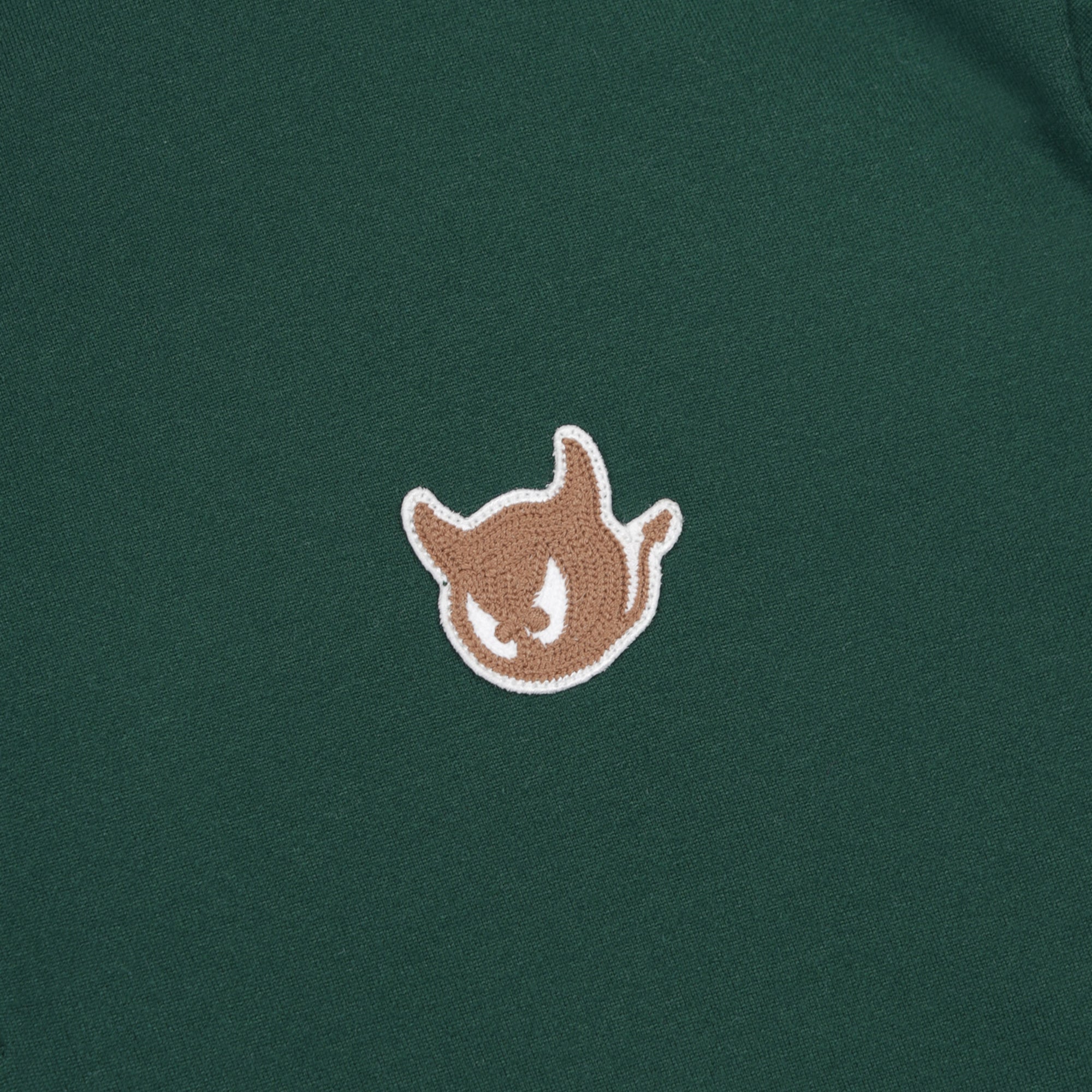 MENS ベーシック長袖ポロシャツ グリーン/072344010