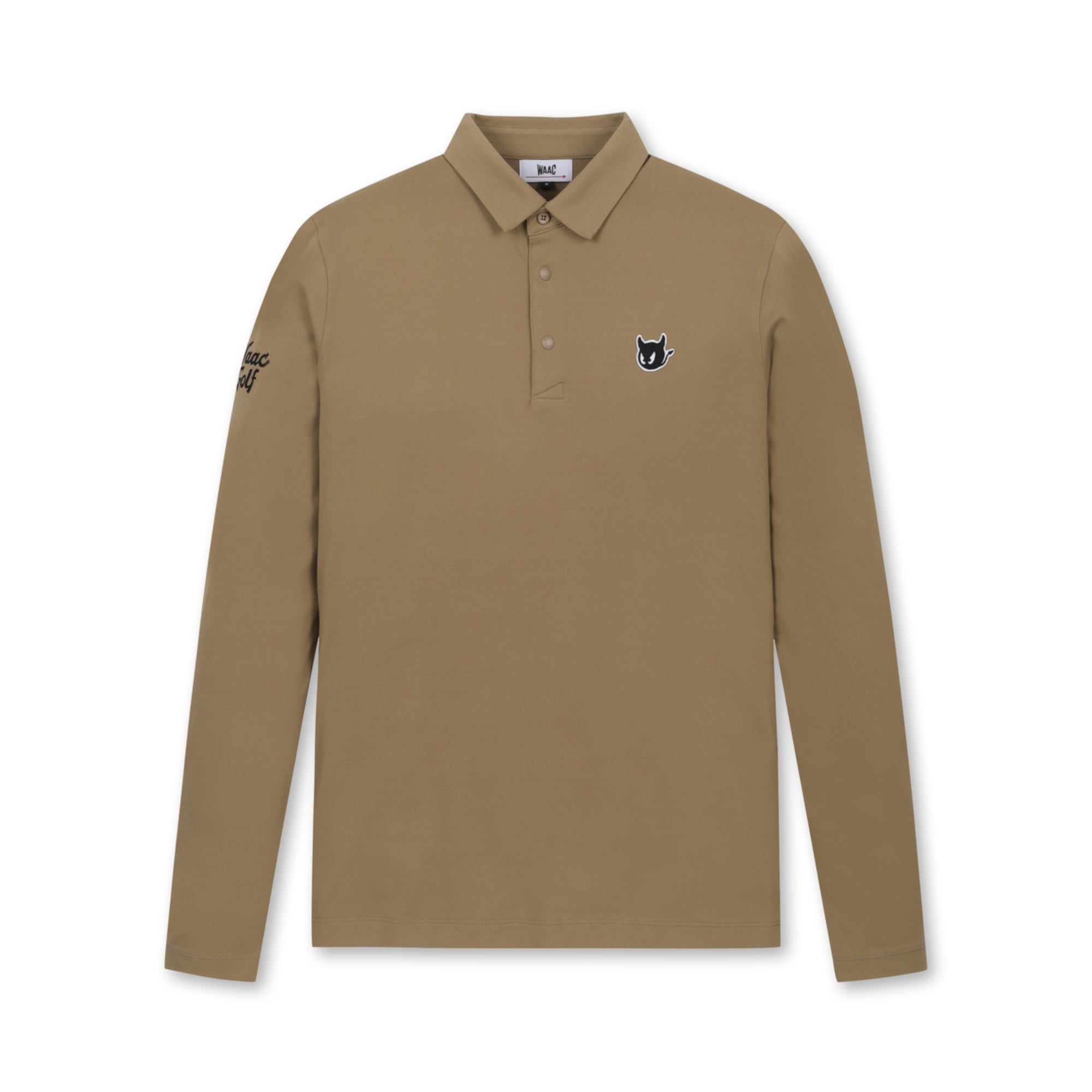 MENS ベーシック長袖ポロシャツ ベージュ/072344010