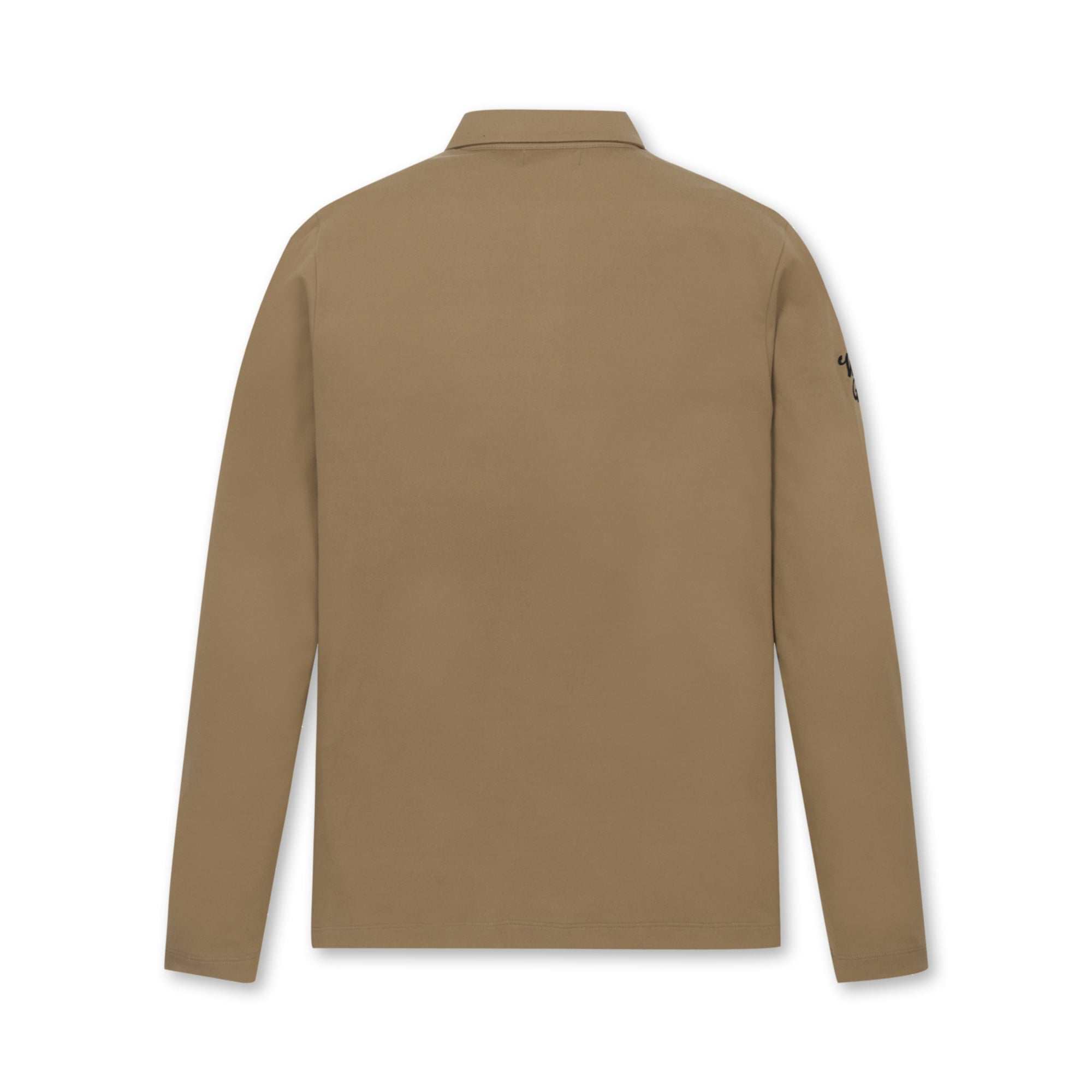 MENS ベーシック長袖ポロシャツ ベージュ/072344010