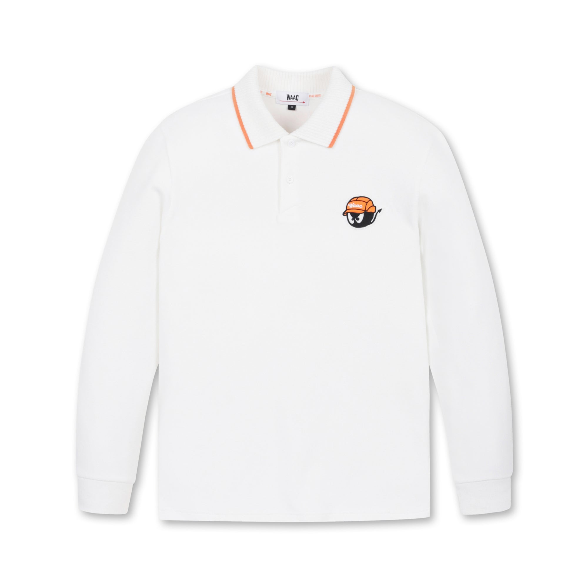 MENS リブカラーフリースポロシャツ アイボリー/072344020