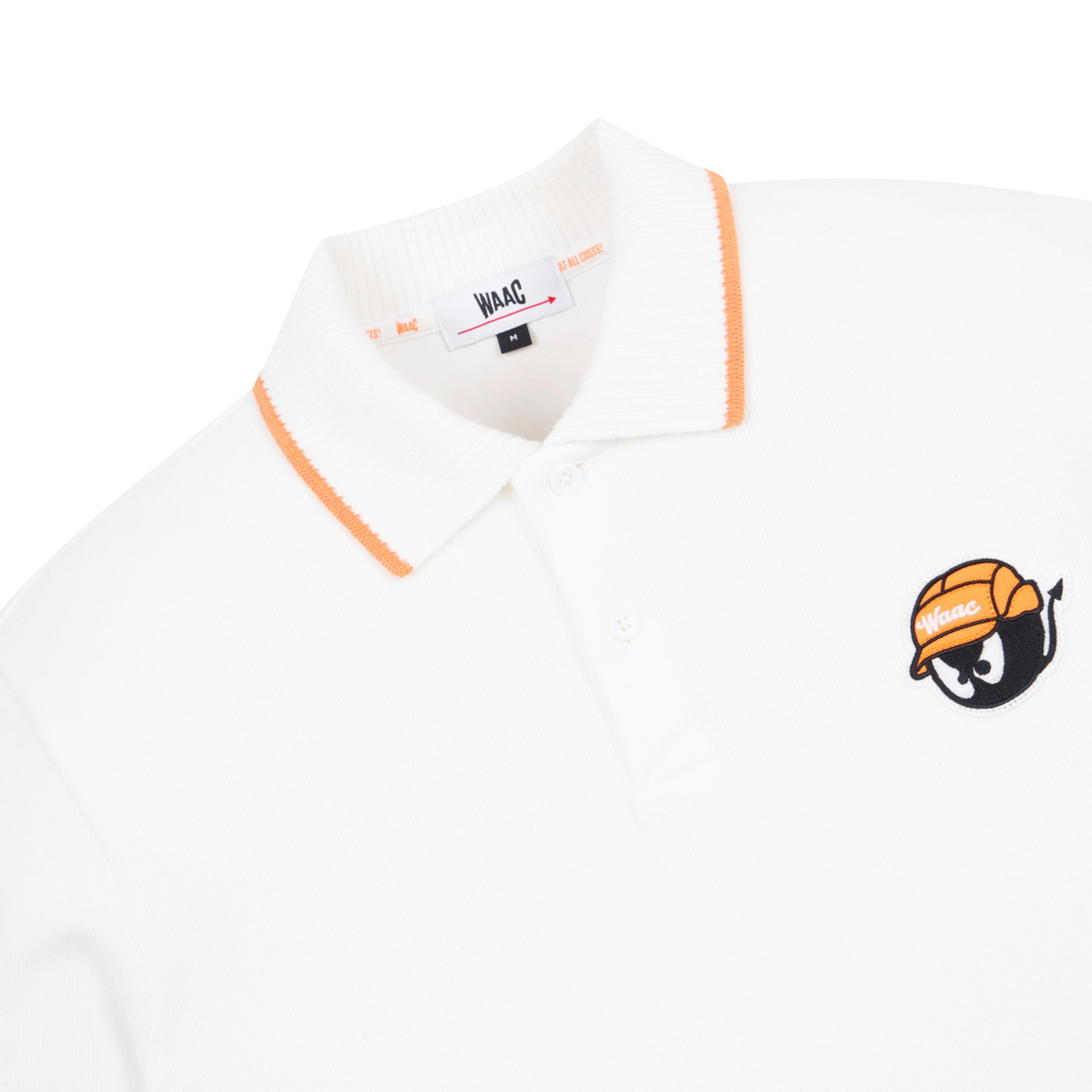 MENS リブカラーフリースポロシャツ アイボリー/072344020