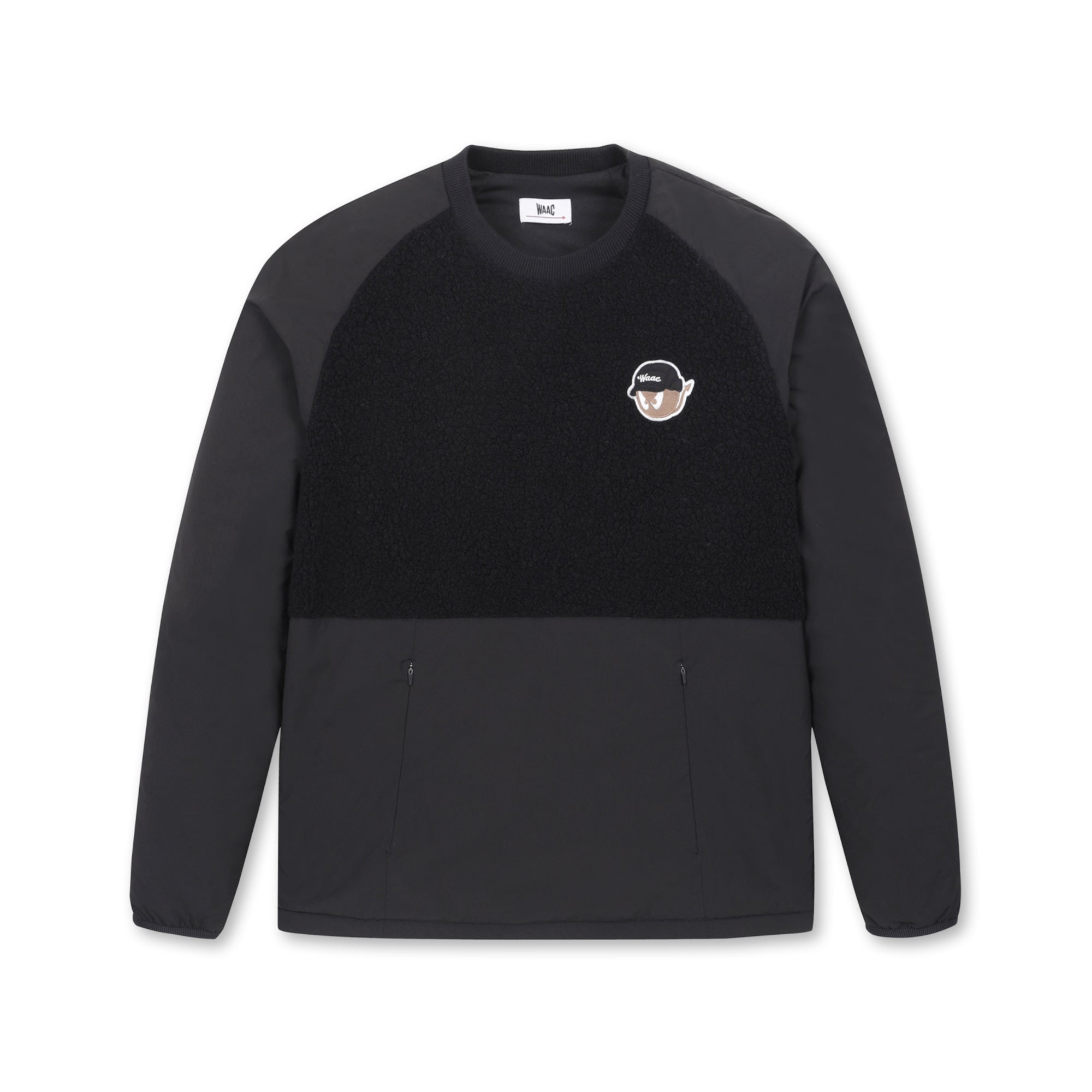 MENS ハイブリッドプルオーバー ブラック/072344022