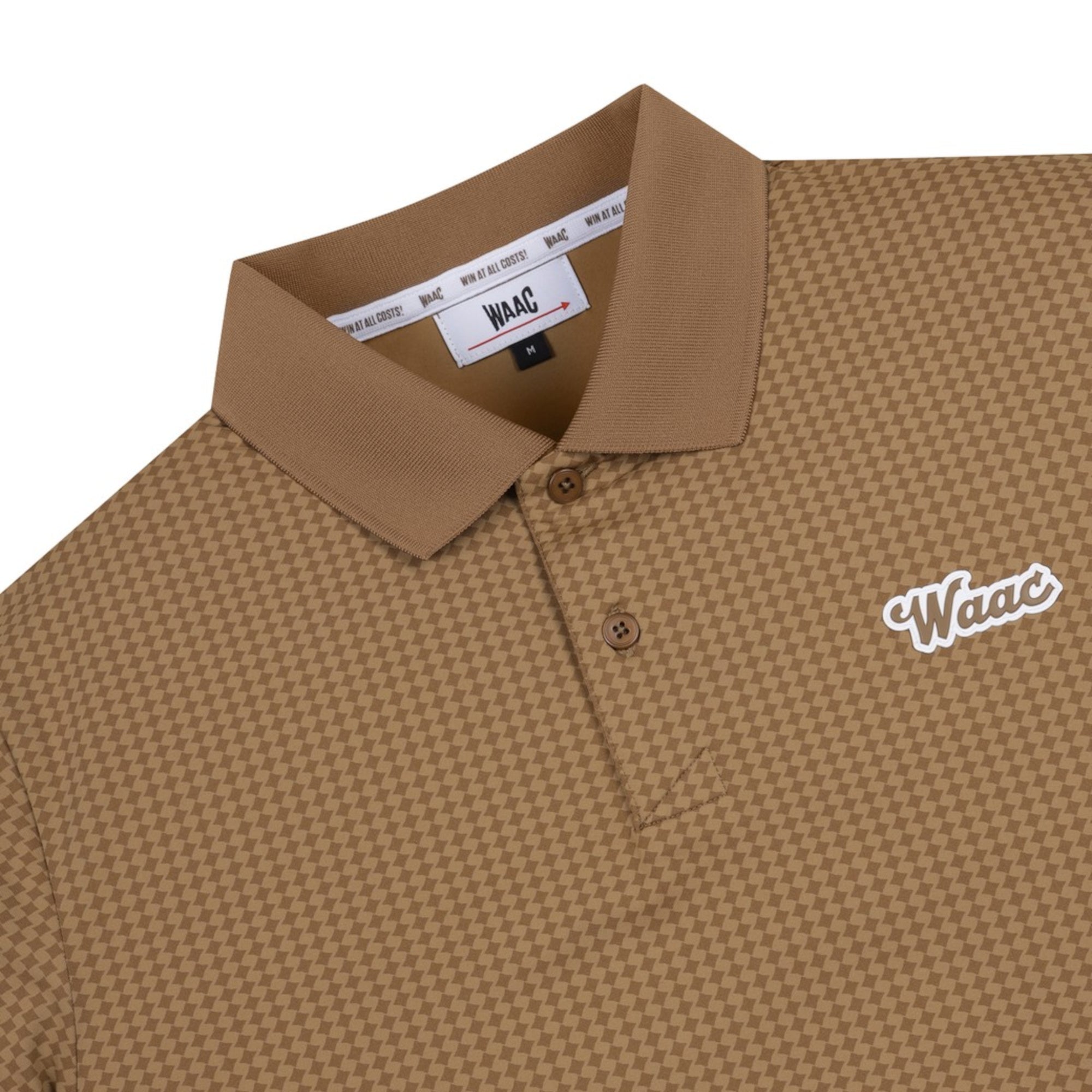 MENS アーガイルパターン半袖ポロシャツ ブラウン/072344000