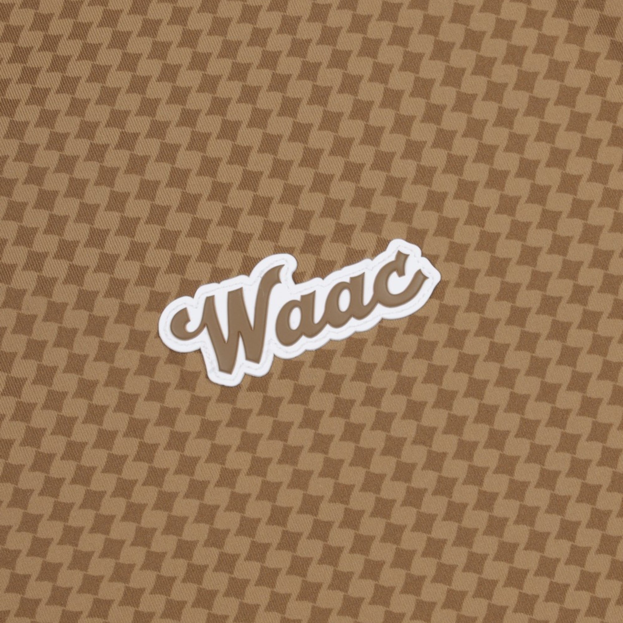 MENS アーガイルパターン半袖ポロシャツ ブラウン/072344000