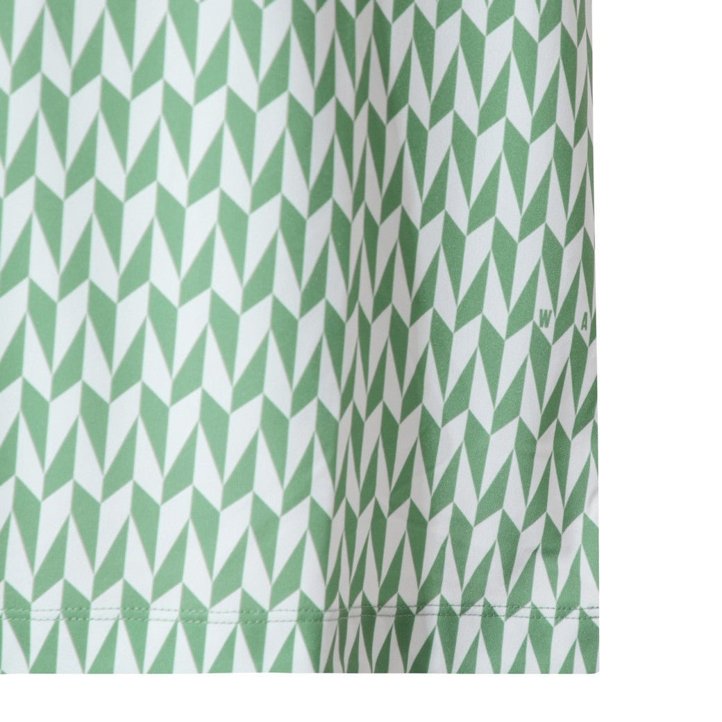 MEN ジオメトリックパターンポロシャツ カーキ