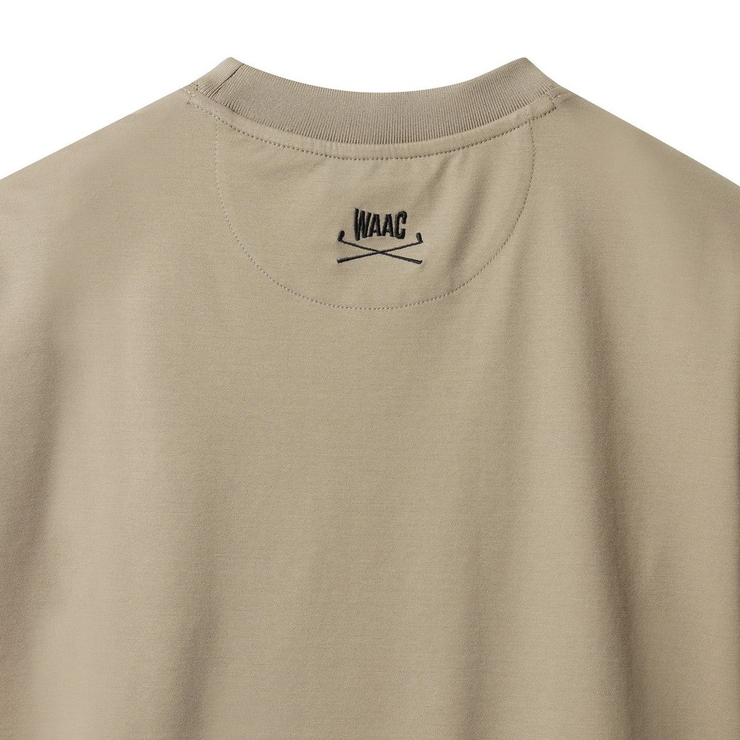 【WAAC X JONES】MEN ロゴクルーネックTシャツ ベージュ