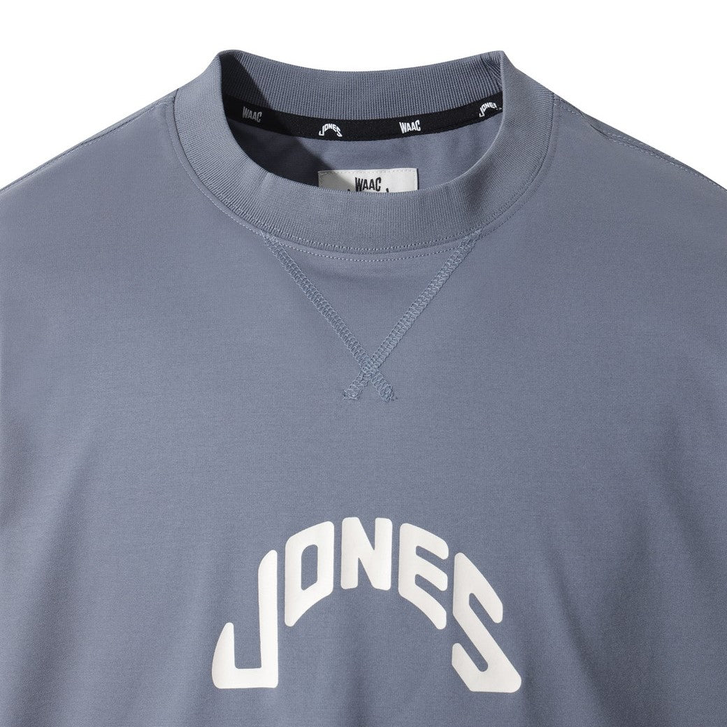 【WAAC X JONES】MEN ロゴクルーネックTシャツ サックスブルー