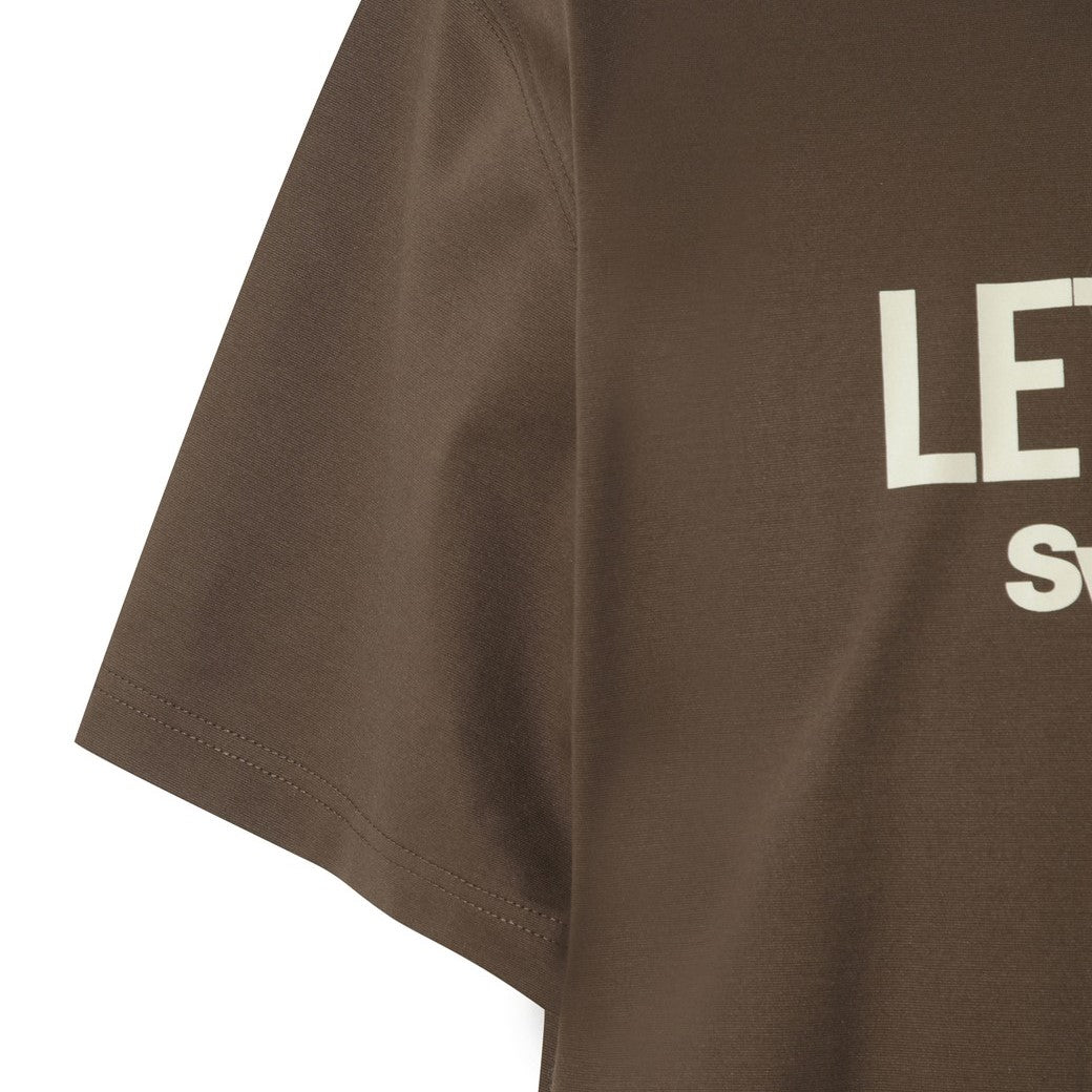 【WAAC X JONES】MEN グラフィッククルーネックTシャツ ブラウン