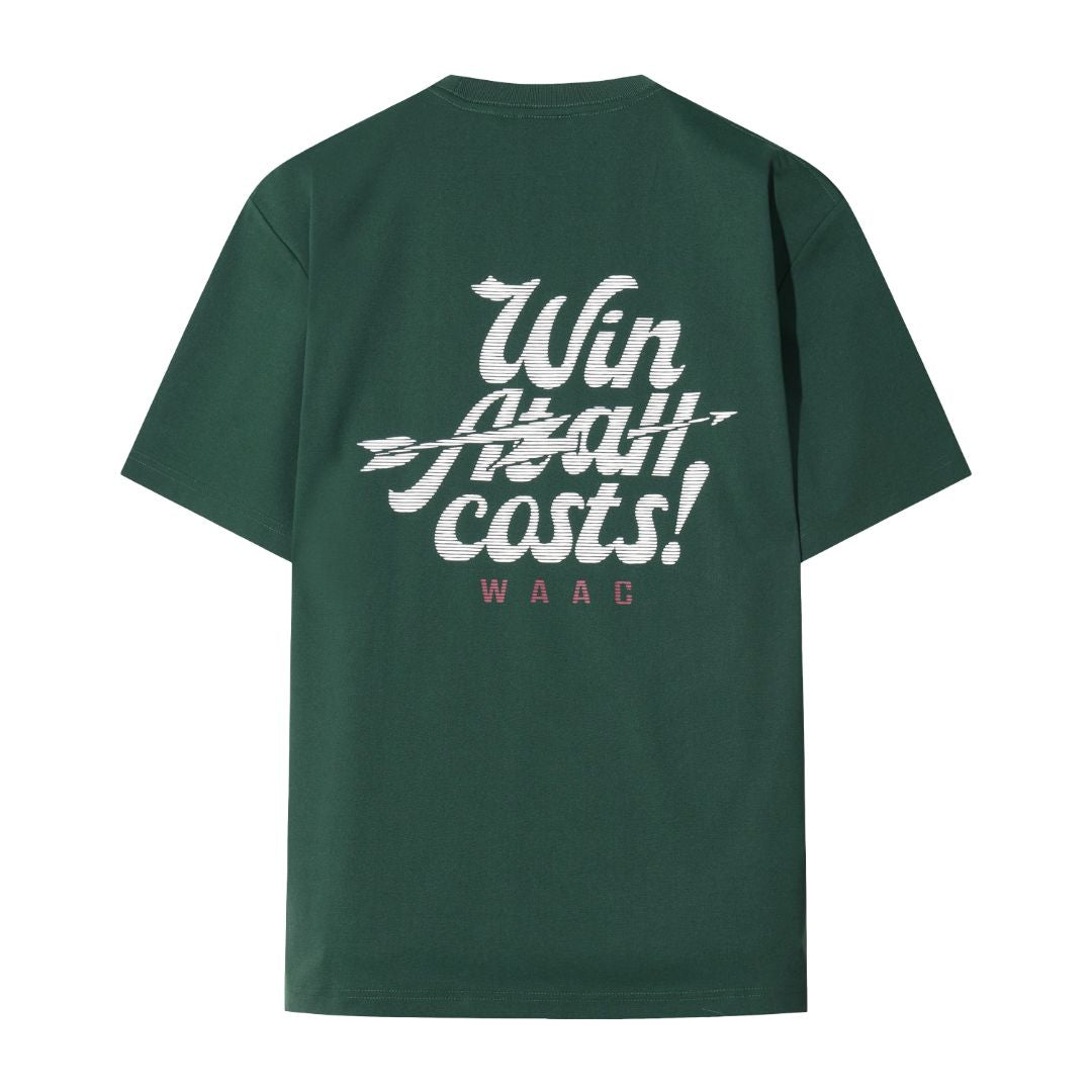 UNISEX シーズングラフィックロゴ クルーネックTシャツ ダークグリーン