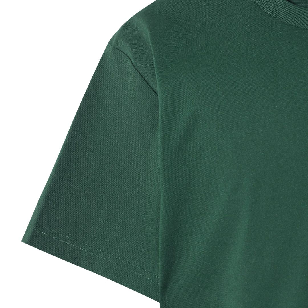 UNISEX シーズングラフィックロゴ クルーネックTシャツ ダークグリーン