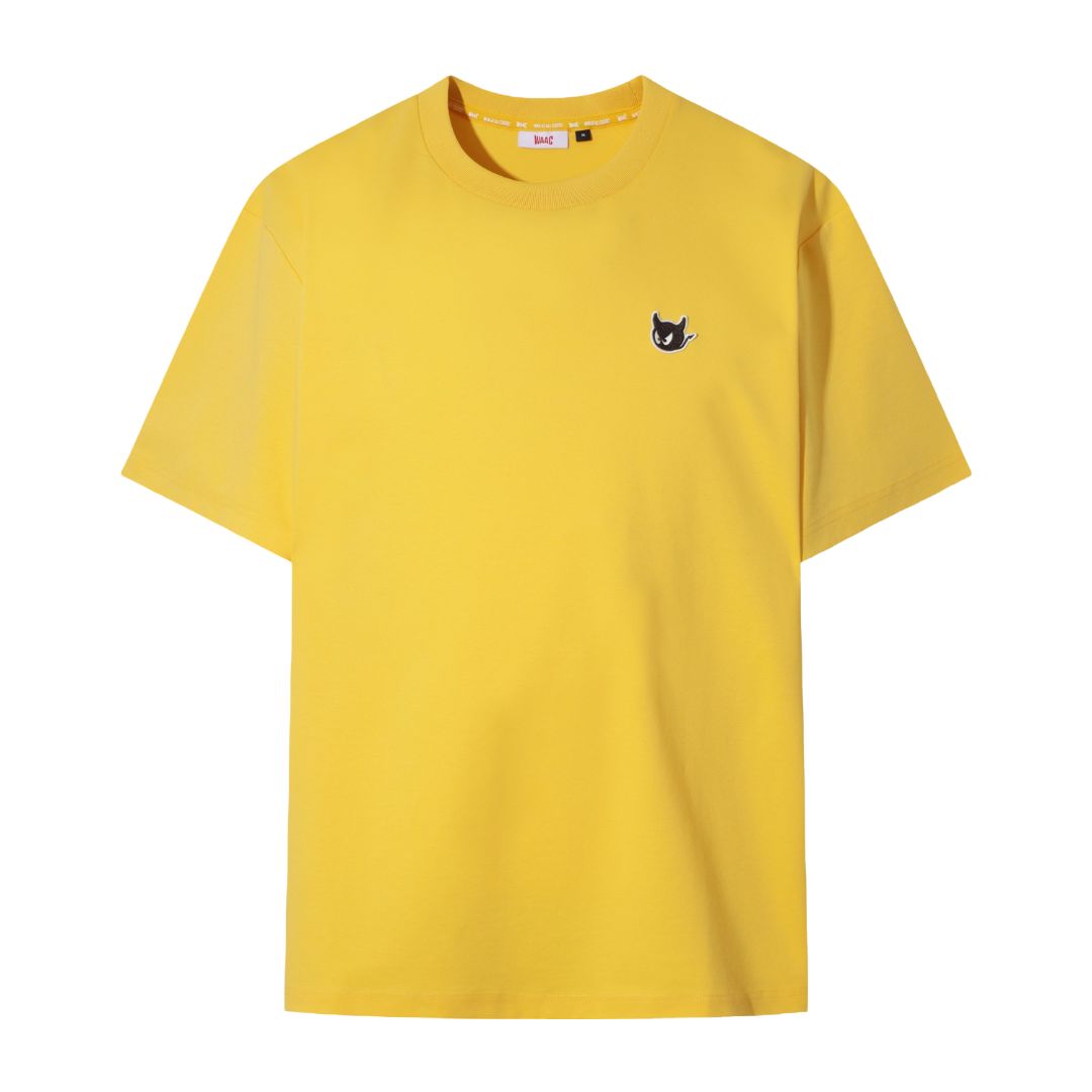 UNISEX シーズングラフィックロゴ クルーネックTシャツ マスタード